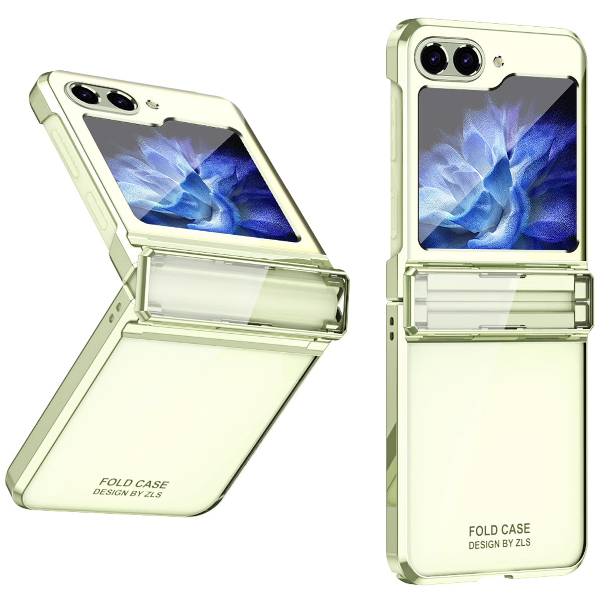 For Samsung Galaxy Z Flip6 5G Case Electroplating Hard PC Folding Phone Cover - Mint Green