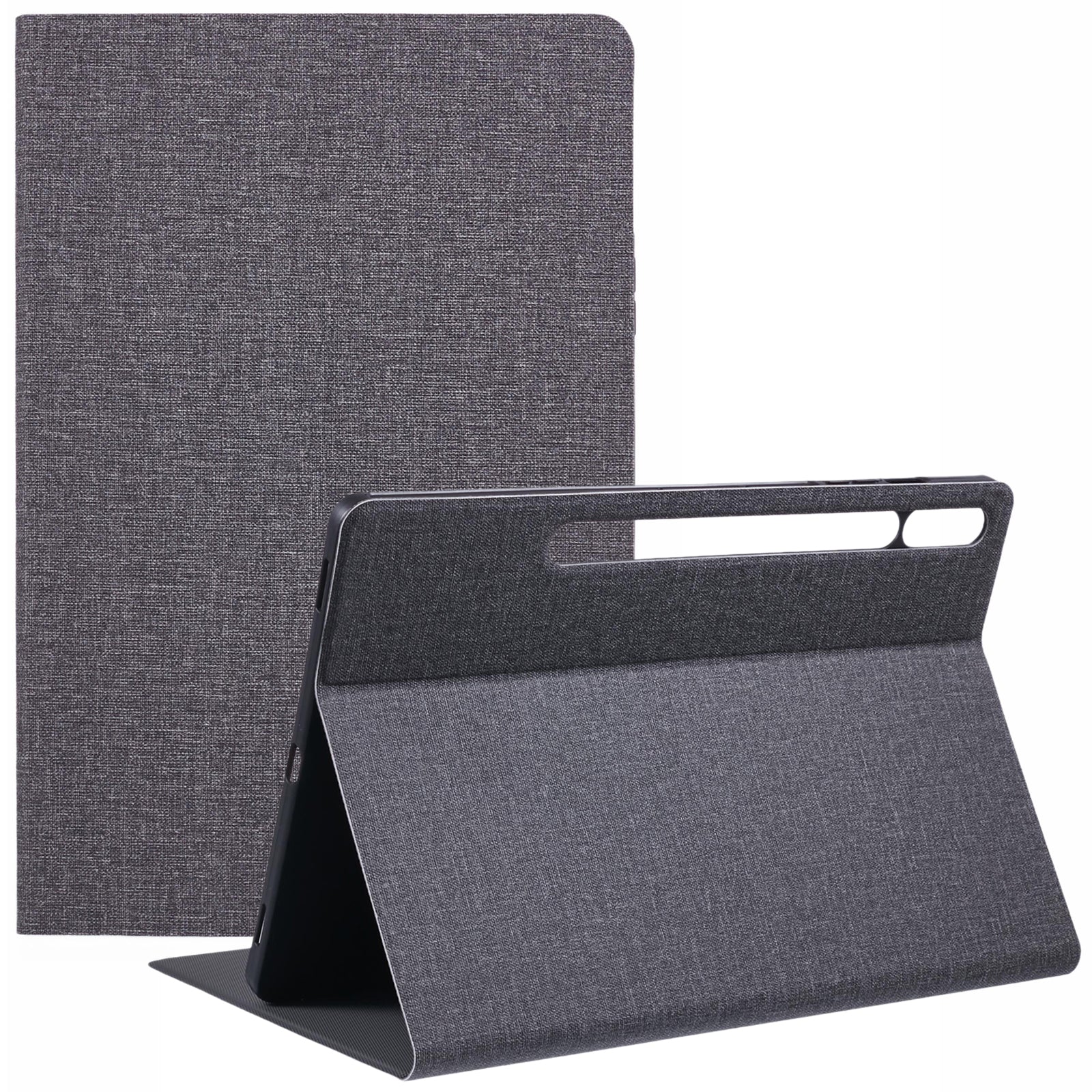 X-LEVEL For Samsung	Galaxy Tab S9+ X810, X816B, X818U / Tab S9 FE+ Case Cloth Texture Leather Tablet Cover - Grey