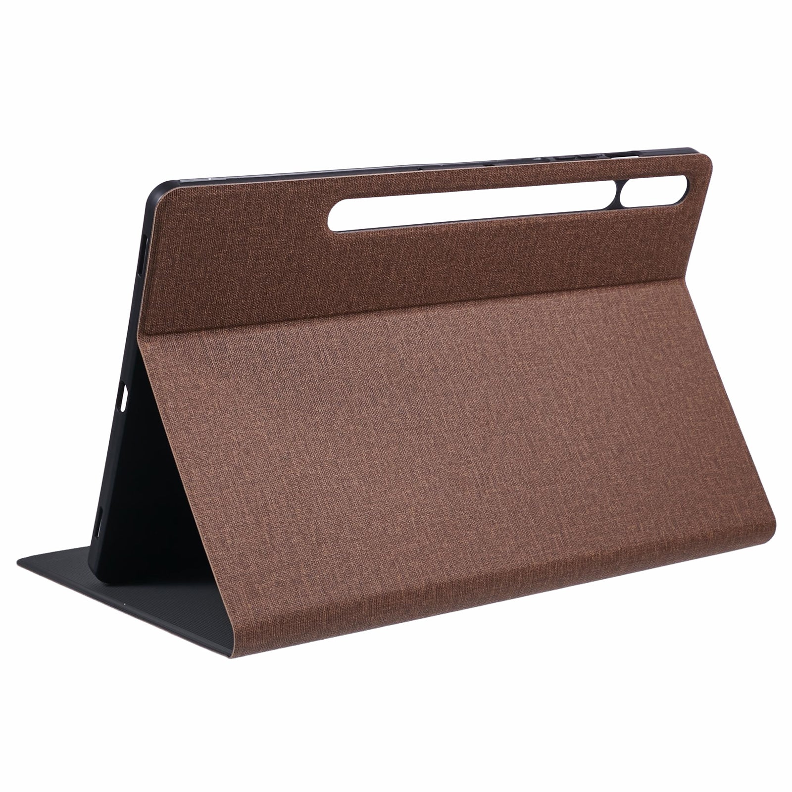 X-LEVEL For Samsung	Galaxy Tab S9+ X810, X816B, X818U / Tab S9 FE+ Case Cloth Texture Leather Tablet Cover - Brown