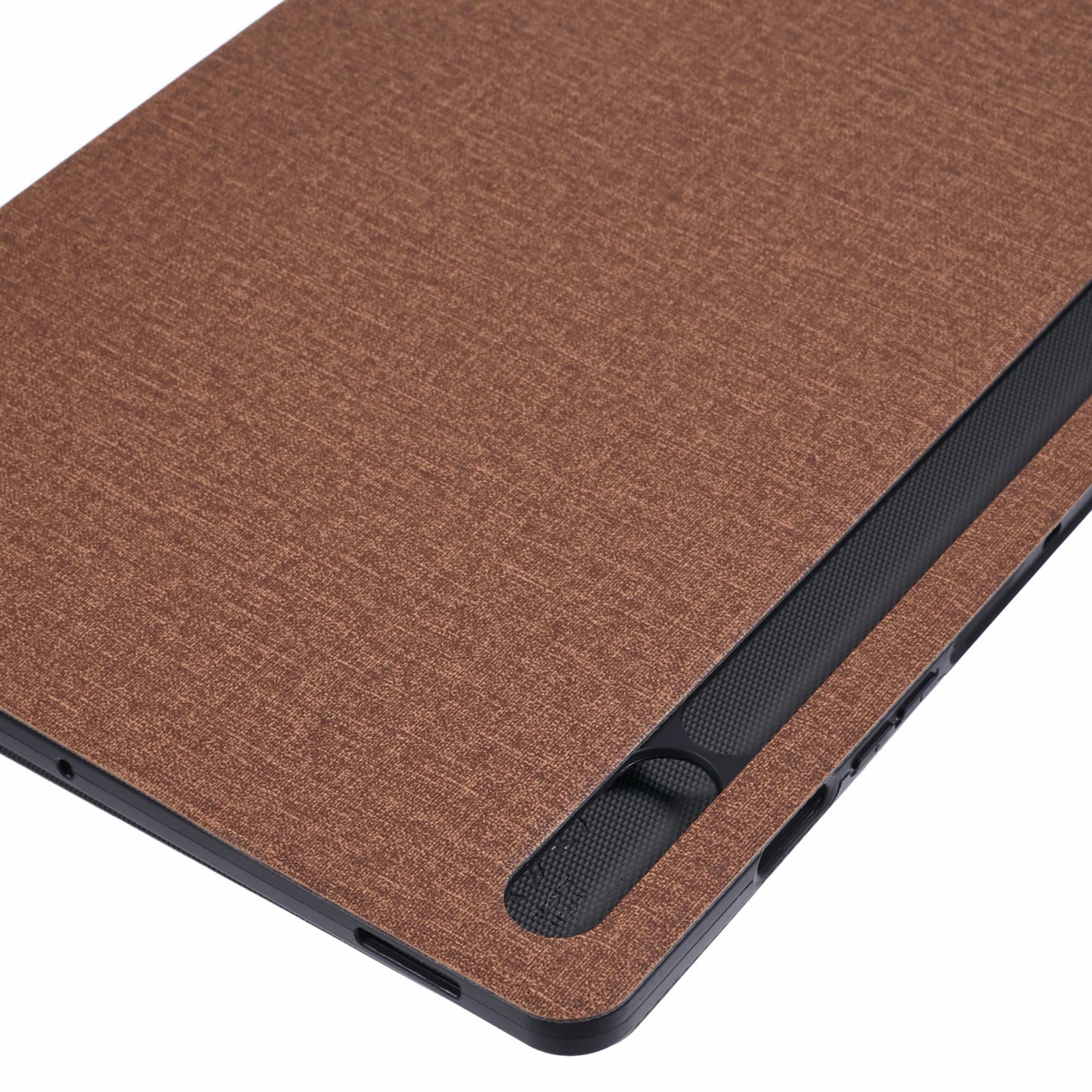 X-LEVEL For Samsung	Galaxy Tab S9+ X810, X816B, X818U / Tab S9 FE+ Case Cloth Texture Leather Tablet Cover - Brown