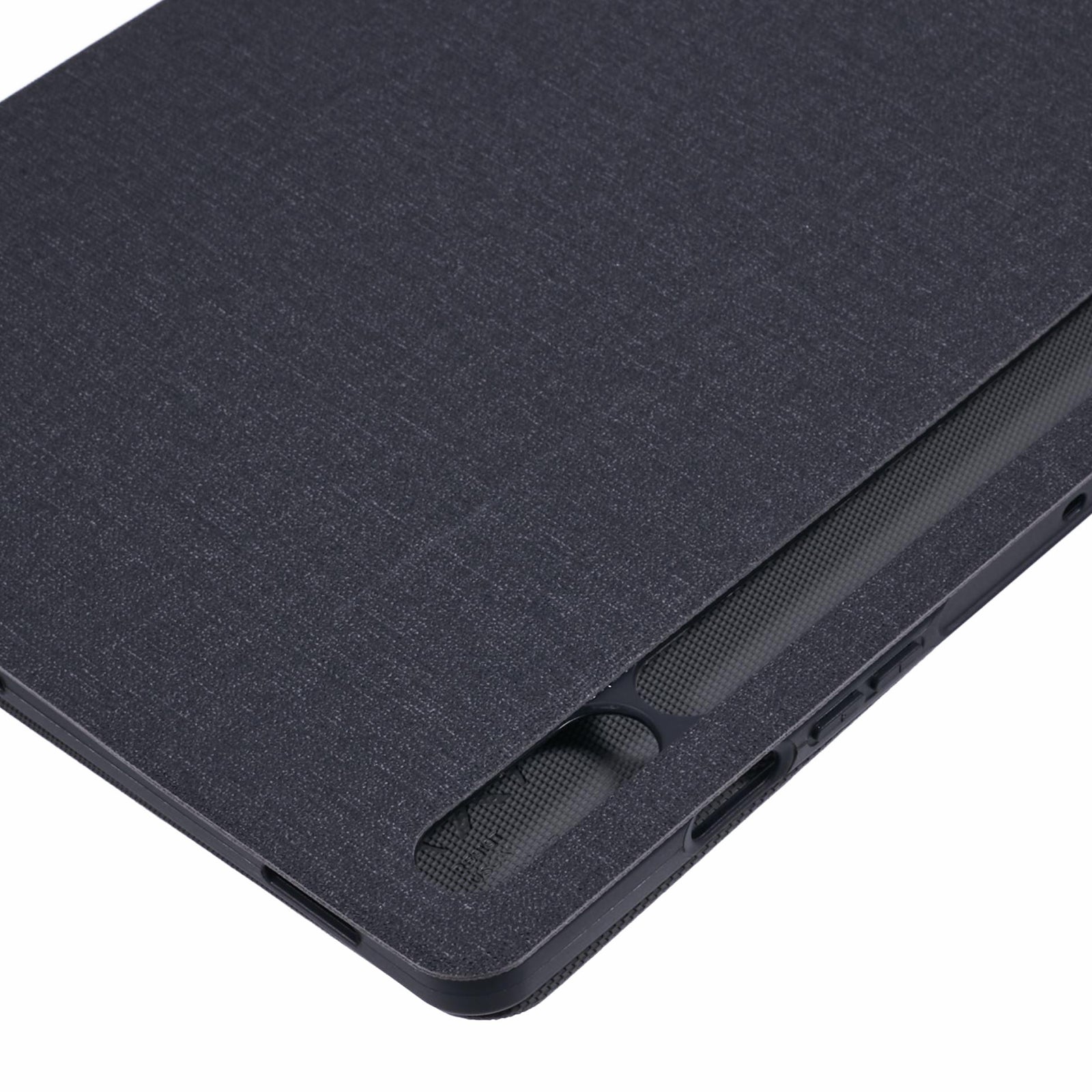 X-LEVEL For Samsung	Galaxy Tab S9+ X810, X816B, X818U / Tab S9 FE+ Case Cloth Texture Leather Tablet Cover - Black