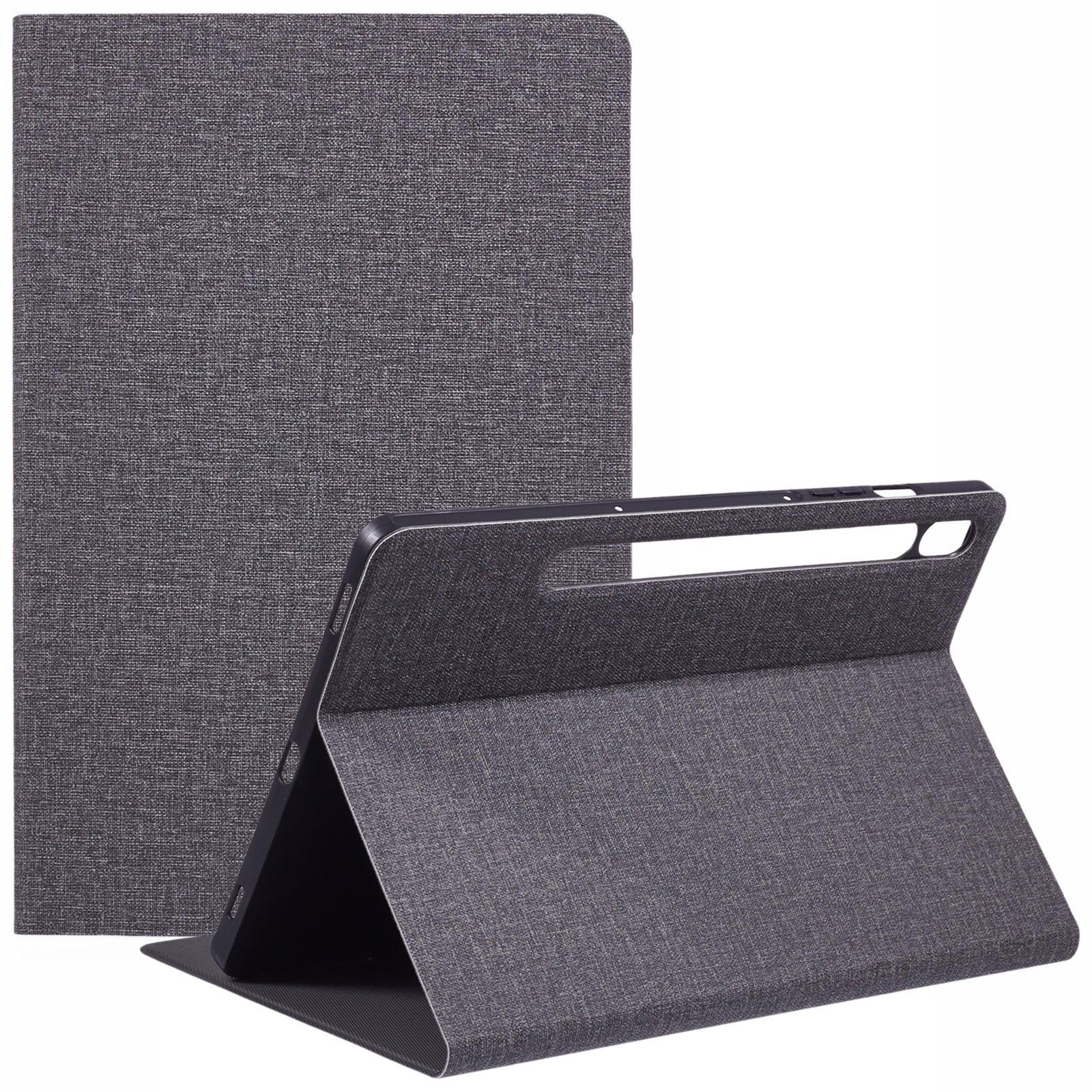 X-LEVEL For Samsung	Galaxy Tab S9 X710, X716B, X718U / Tab S9 FE Case Cloth Texture Leather Tablet Cover - Grey