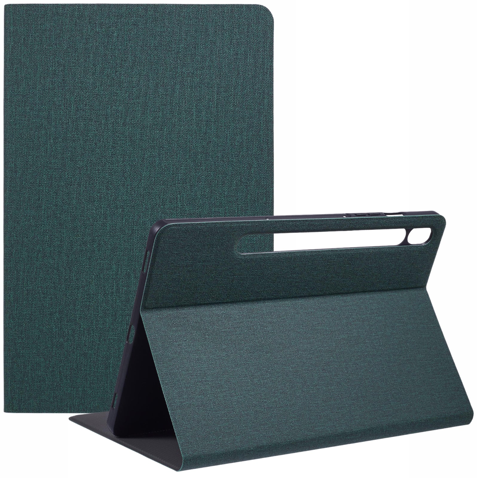 X-LEVEL For Samsung	Galaxy Tab S9 X710, X716B, X718U / Tab S9 FE Case Cloth Texture Leather Tablet Cover - Green