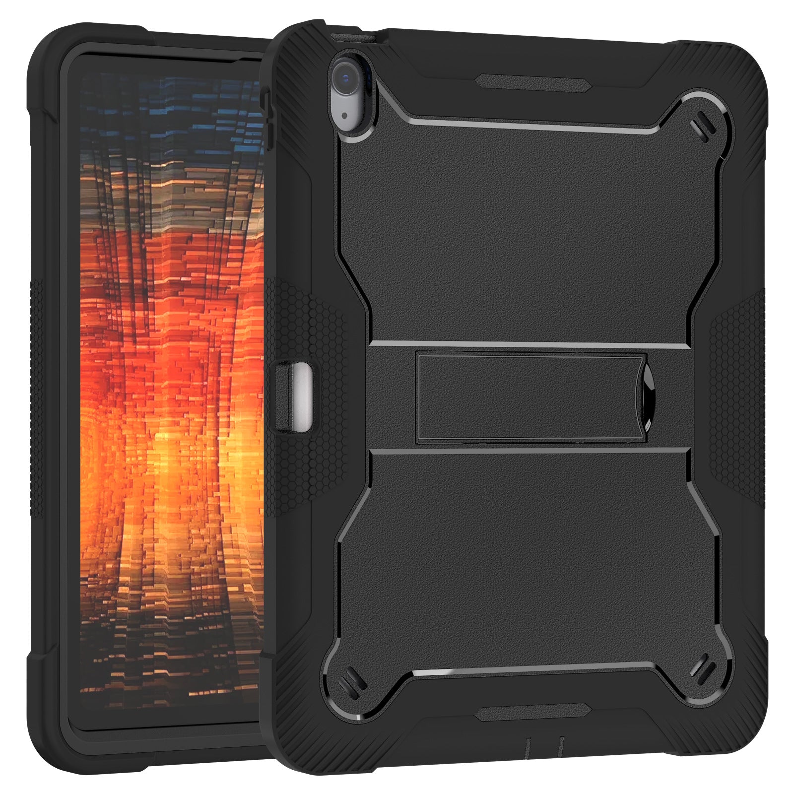 Bulk Buy Tablet Case For Samsung Galaxy Tab S10+  /  S9 FE+  /  S9+ Kickstand Silicone + PC Impact Protective Tablet Cover - Black