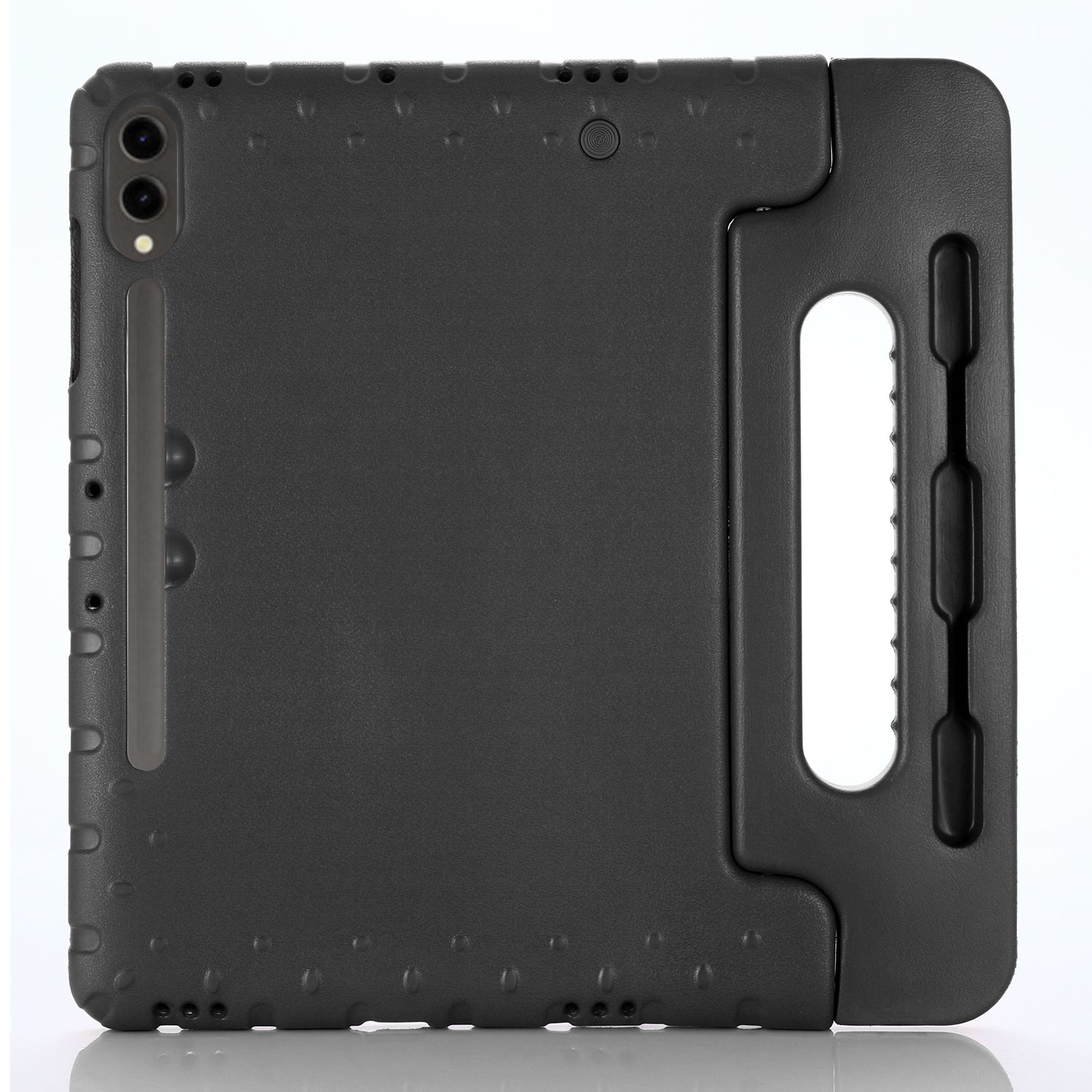 For Samsung Galaxy Tab S9+ / S9 FE+ EVA Tablet Protective Case Handle Kickstand Drop-Proof Cover - Black