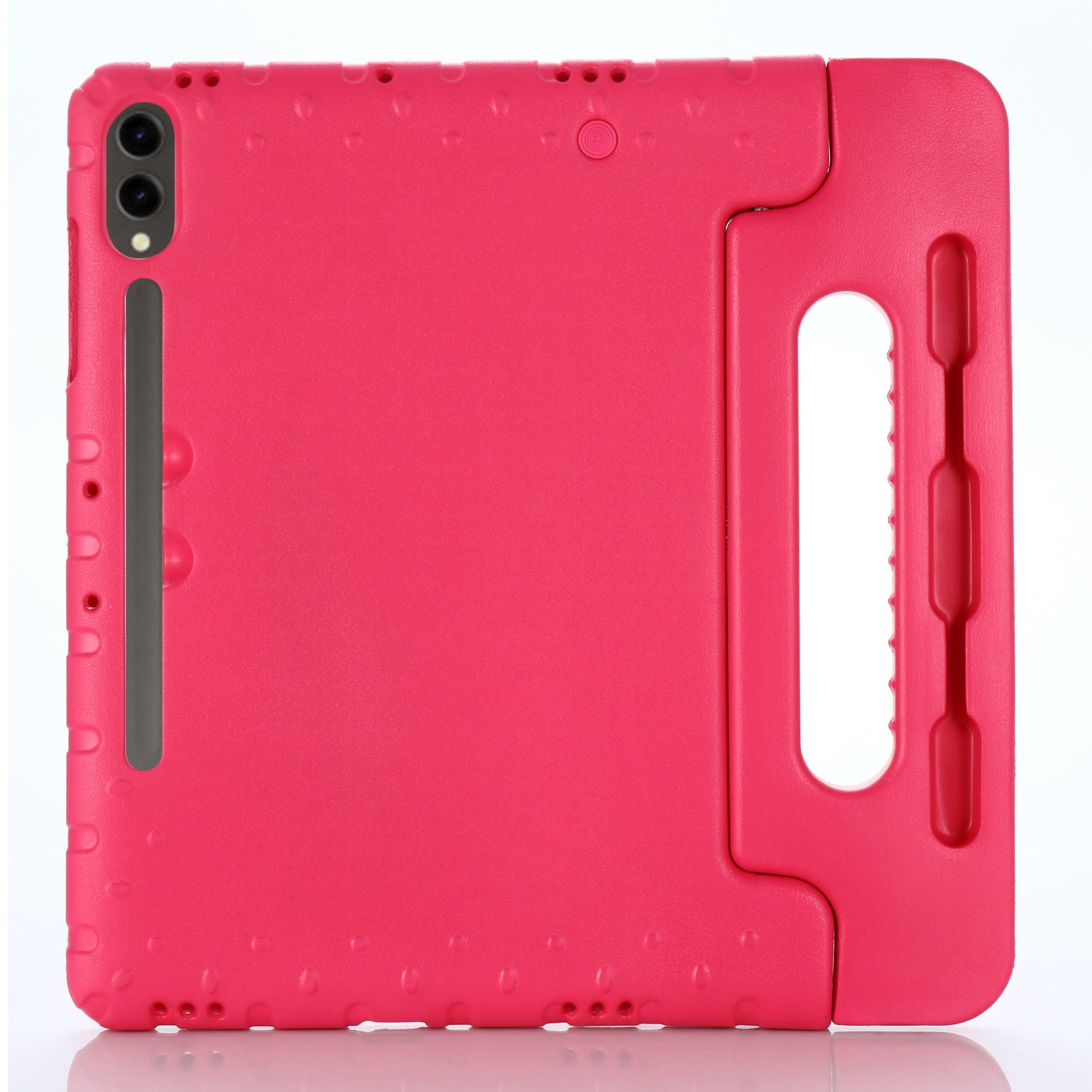 For Samsung Galaxy Tab S9+ / S9 FE+ EVA Tablet Protective Case Handle Kickstand Drop-Proof Cover - Rose