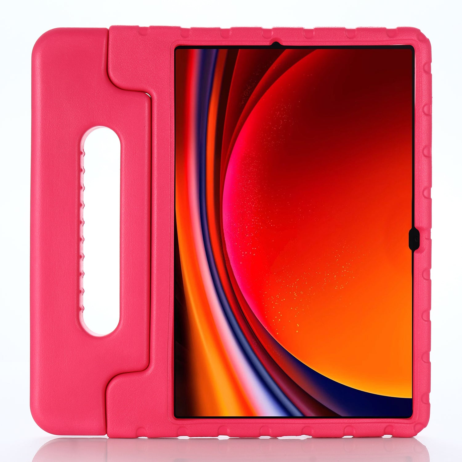 For Samsung Galaxy Tab S9+ / S9 FE+ EVA Tablet Protective Case Handle Kickstand Drop-Proof Cover - Rose