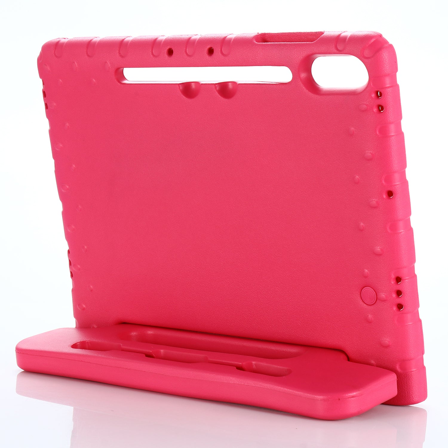 For Samsung Galaxy Tab S9+ / S9 FE+ EVA Tablet Protective Case Handle Kickstand Drop-Proof Cover - Rose