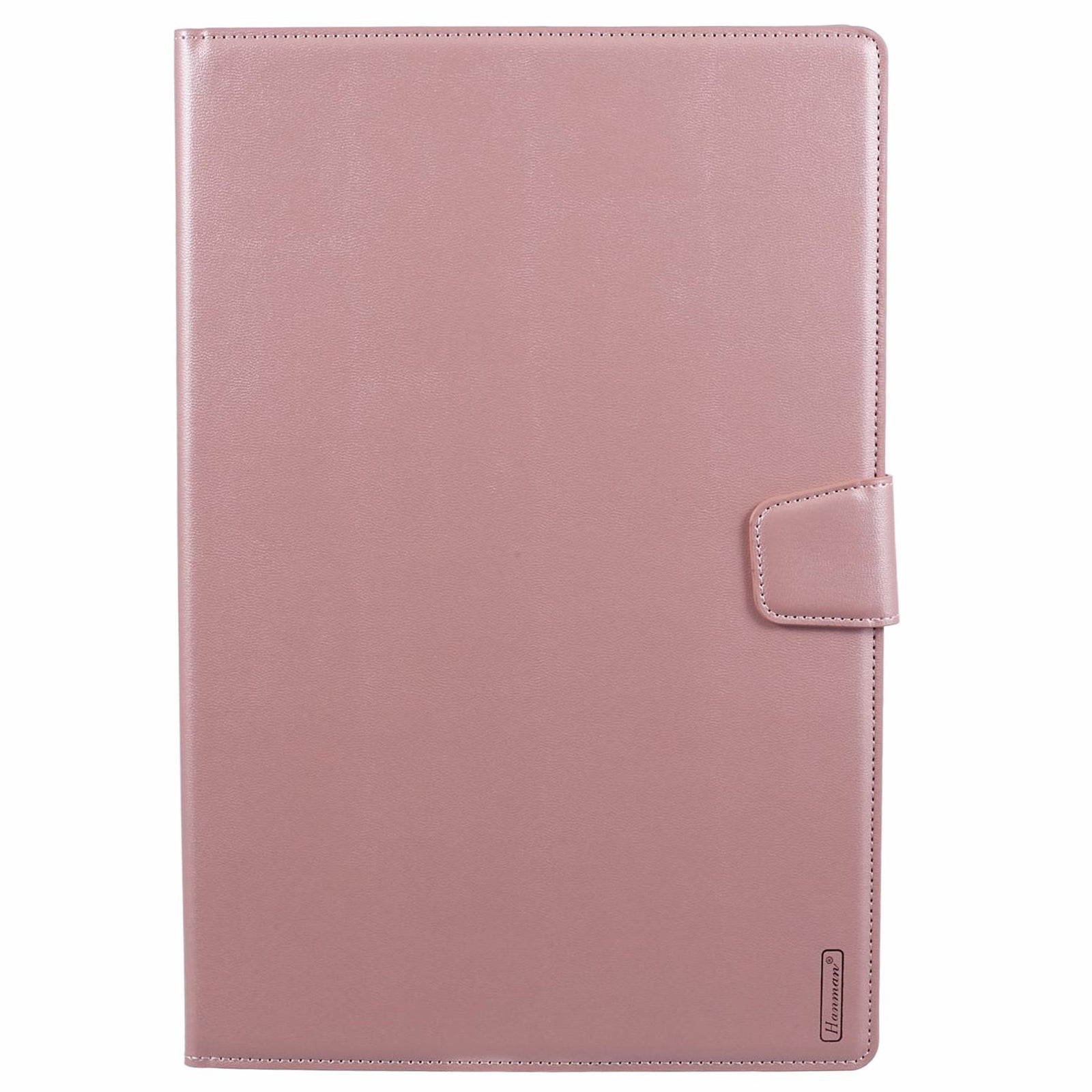 HANMAN Mill Series for Samsung Galaxy Tab S9 FE+ /  Tab S9+ /  Tab S8+ / Tab S7+ / Tab S7 FE Case Leather Stand Wallet Tablet Cover - Rose Gold