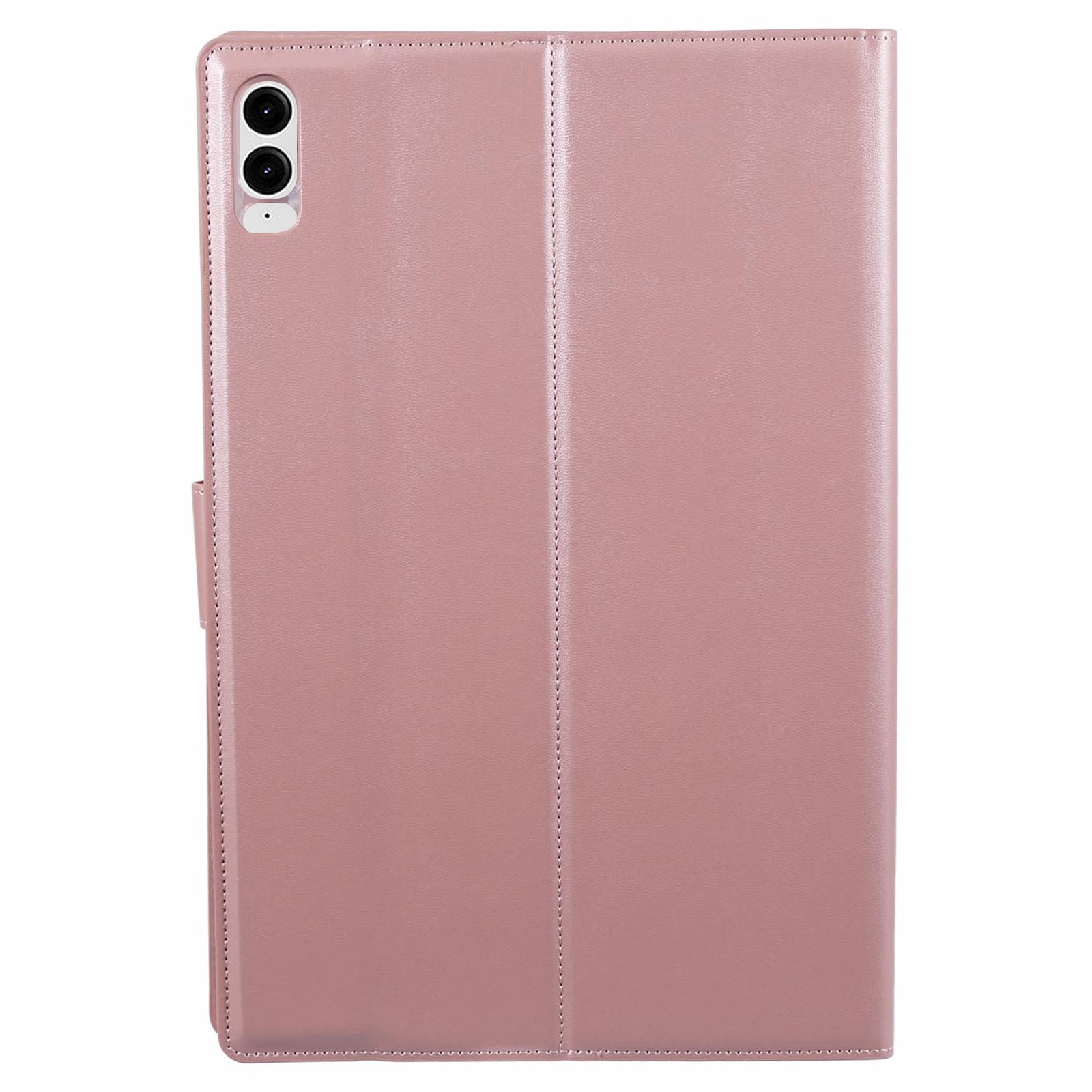 HANMAN Mill Series for Samsung Galaxy Tab S9 FE+ /  Tab S9+ /  Tab S8+ / Tab S7+ / Tab S7 FE Case Leather Stand Wallet Tablet Cover - Rose Gold