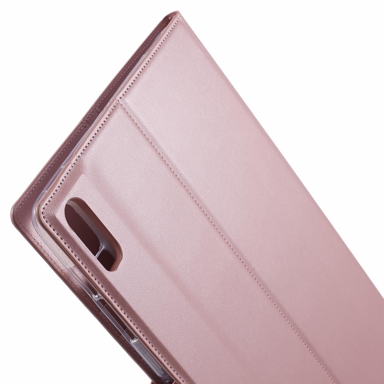 HANMAN Mill Series for Samsung Galaxy Tab S9 FE+ /  Tab S9+ /  Tab S8+ / Tab S7+ / Tab S7 FE Case Leather Stand Wallet Tablet Cover - Rose Gold