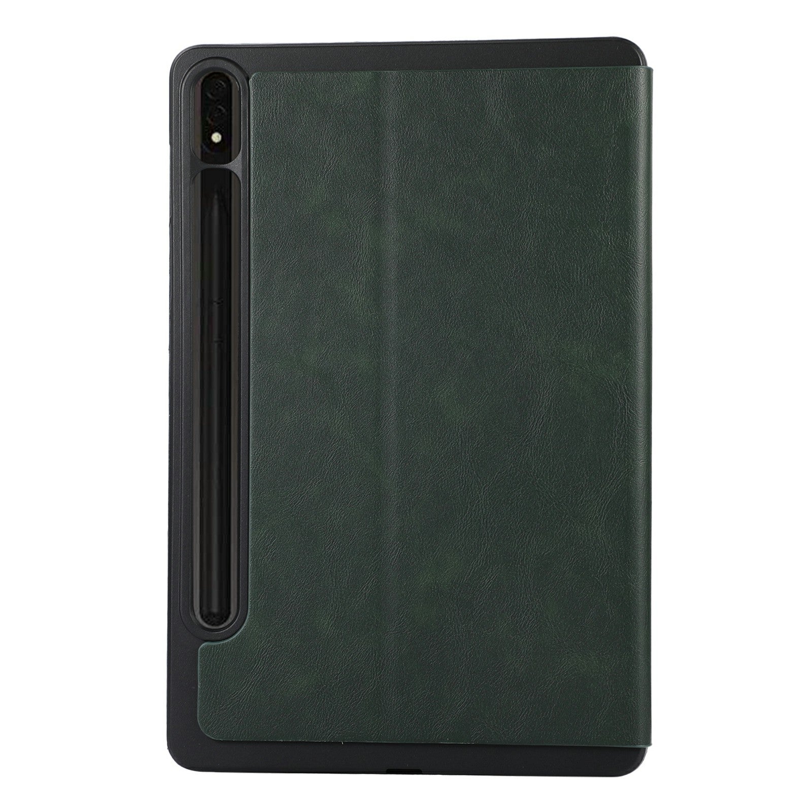 For Samsung Galaxy Tab S9+ / Tab S9 FE+ Stand Case Minimalist Leather Tablet Cover - Green