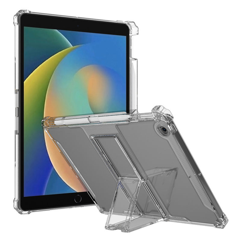 For iPad 10.2 (2021) / (2019) / (2020) Case Airbag Corner Tablet TPU Cover with PC Kickstand