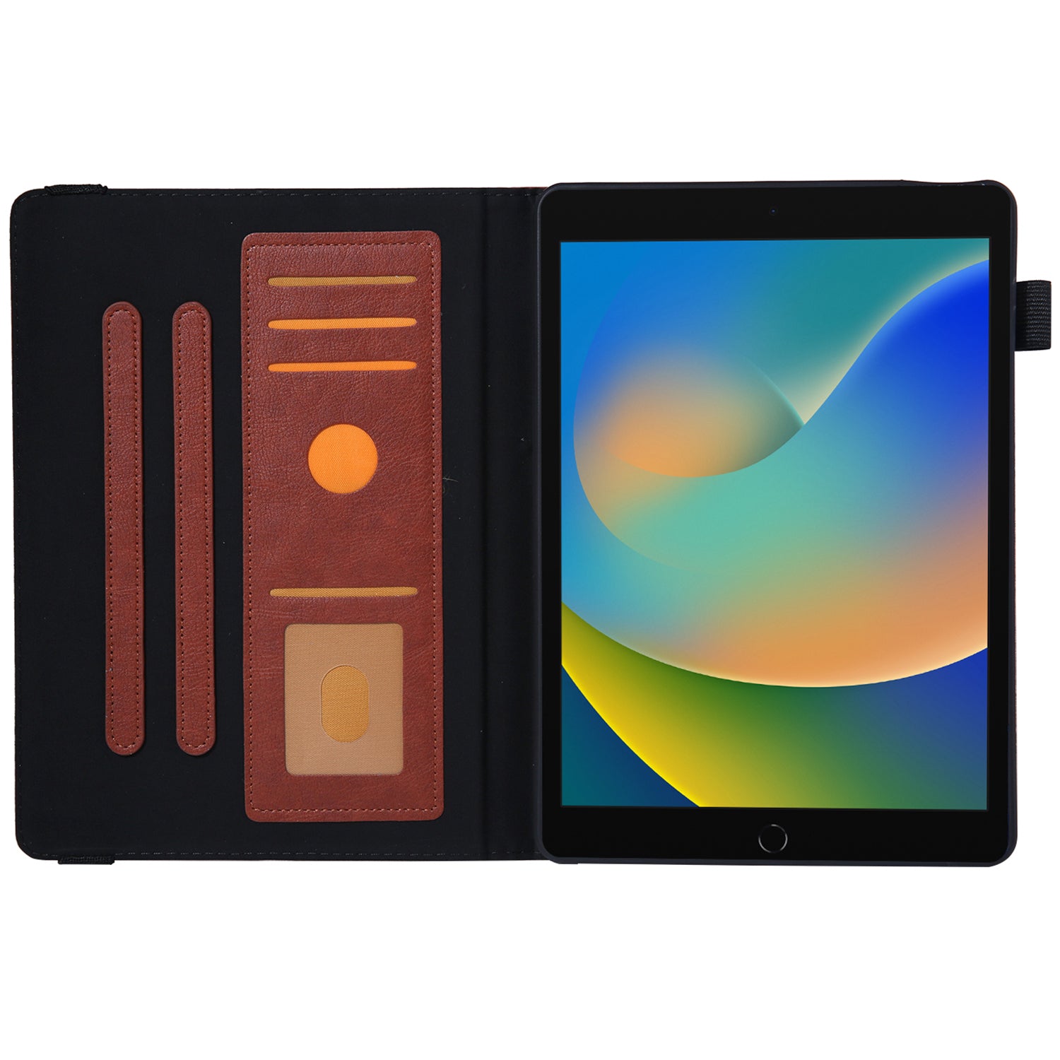 For iPad 10.2 (2021) / (2020) / (2019) / iPad Air 10.5 inch (2019) / Pro 10.5-inch (2017) Case Card Slots Leather Tablet Cover - Brown