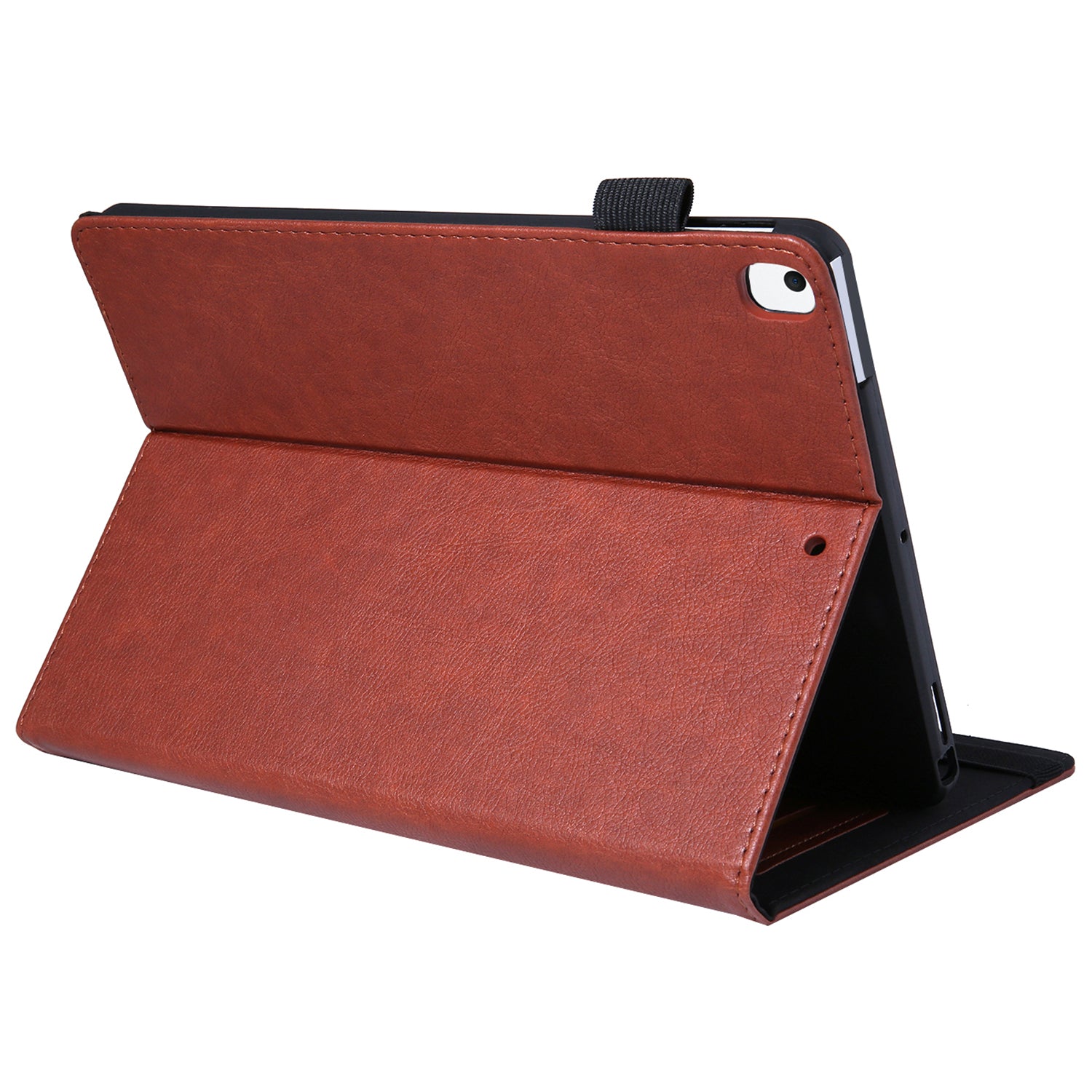 For iPad 10.2 (2021) / (2020) / (2019) / iPad Air 10.5 inch (2019) / Pro 10.5-inch (2017) Case Card Slots Leather Tablet Cover - Brown