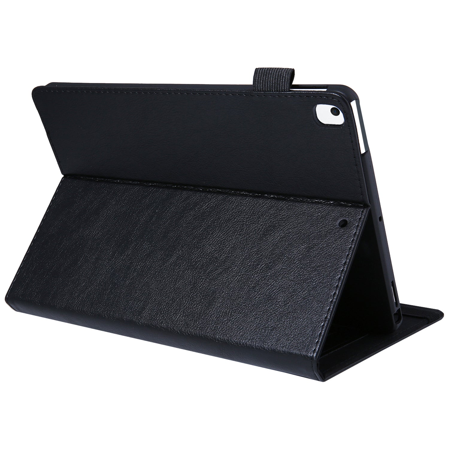 For iPad 10.2 (2021) / (2020) / (2019) / iPad Air 10.5 inch (2019) / Pro 10.5-inch (2017) Case Card Slots Leather Tablet Cover - Black