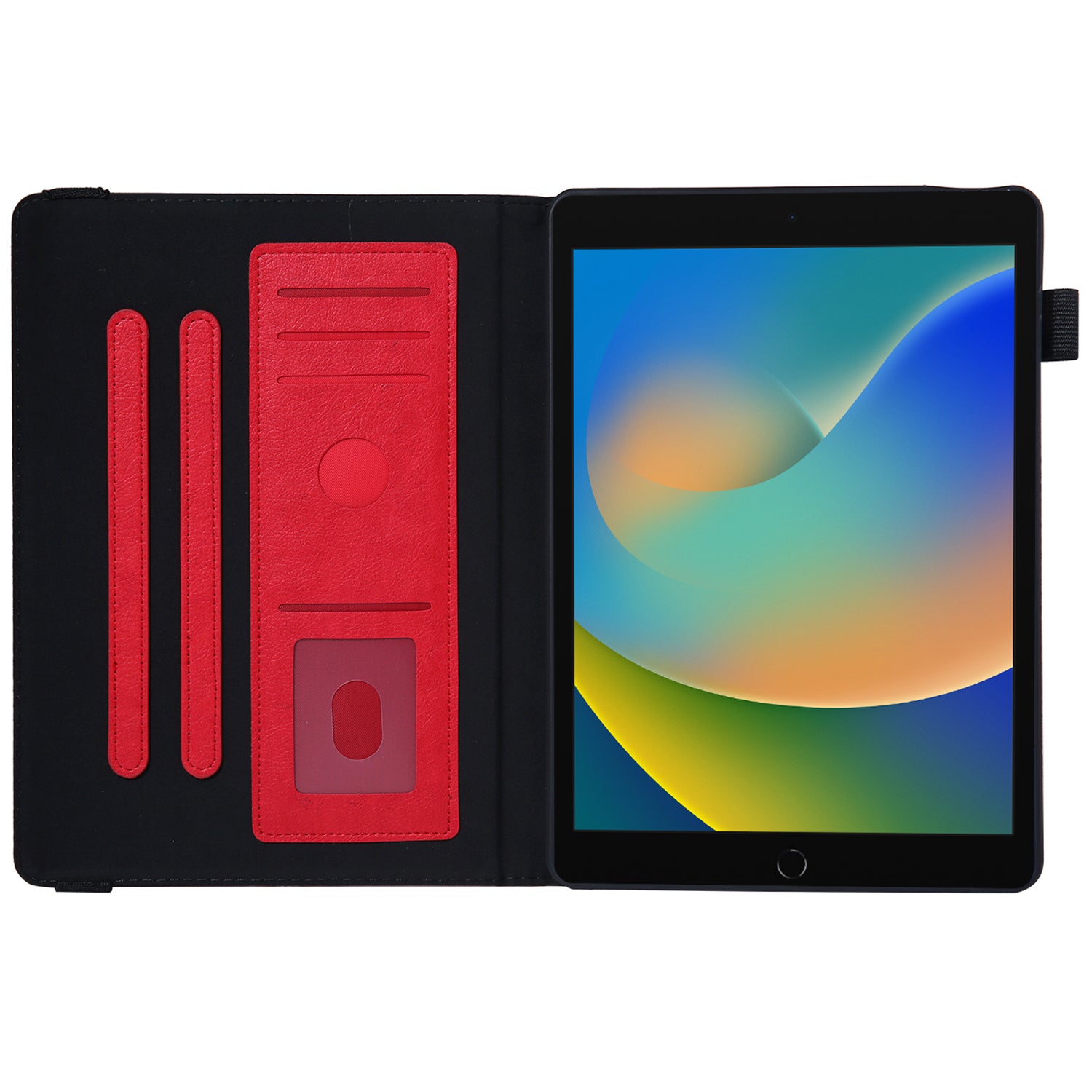 For iPad 10.2 (2021) / (2020) / (2019) / iPad Air 10.5 inch (2019) / Pro 10.5-inch (2017) Case Card Slots Leather Tablet Cover - Red