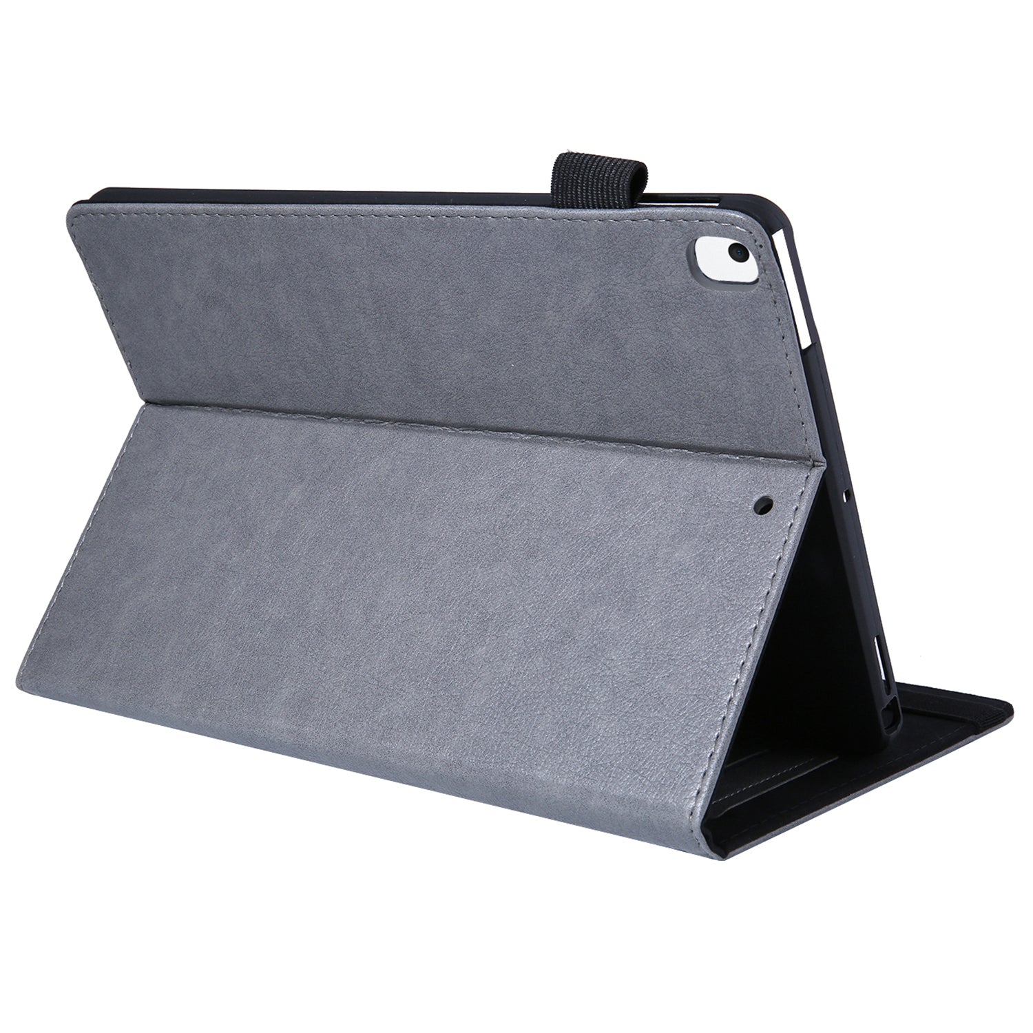 For iPad 10.2 (2021) / (2020) / (2019) / iPad Air 10.5 inch (2019) / Pro 10.5-inch (2017) Case Card Slots Leather Tablet Cover - Grey