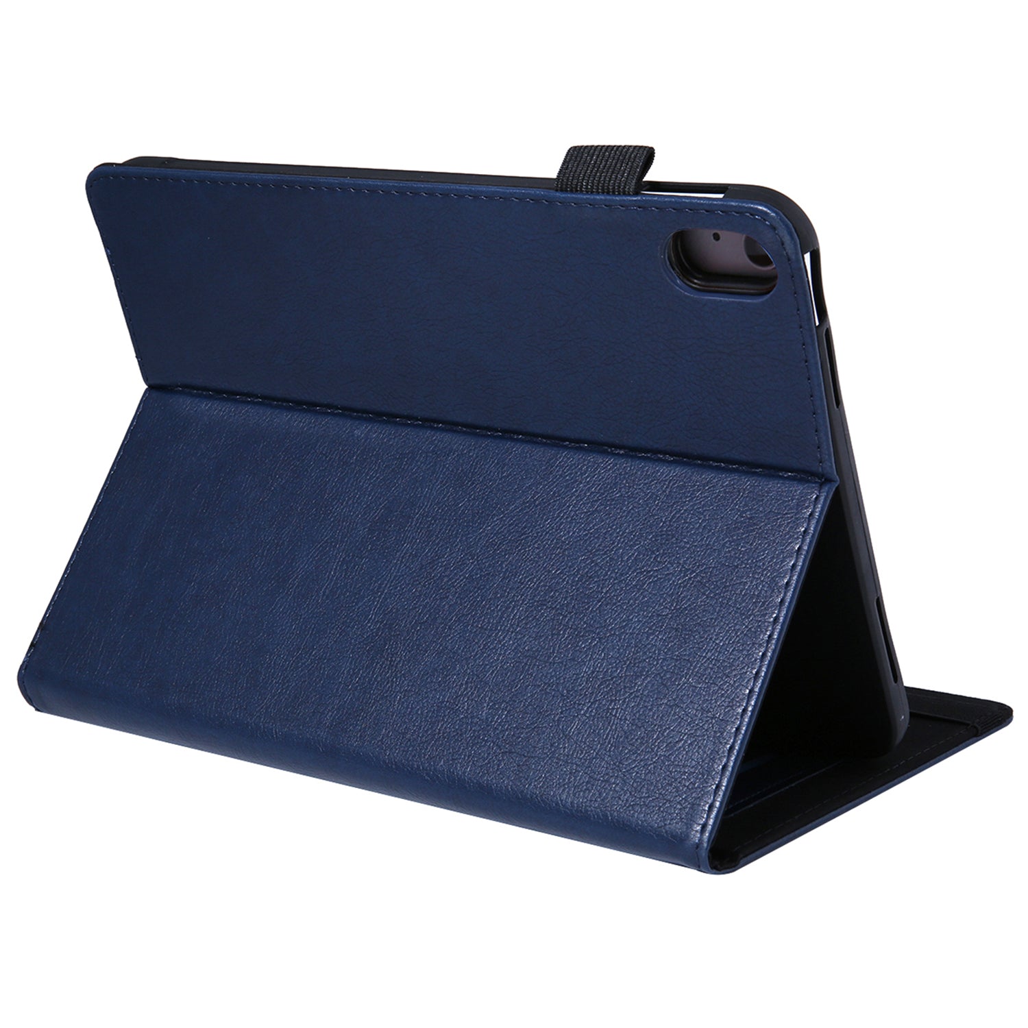 For iPad 10.9 (2022) Shockproof Case Card Slots Tablet Leather Flip Cover with Pens Holder - Sapphire