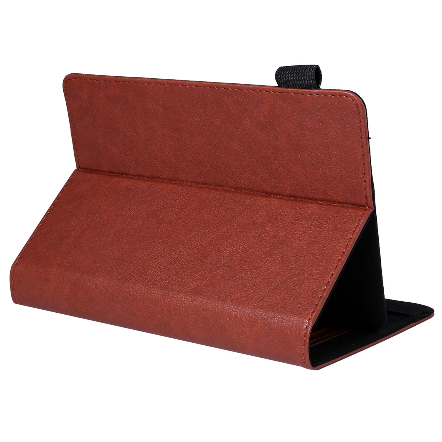 For 8-Inch Tablet Case Anti-Scratch Tablet Leather Flip Cover with Card Slots - Brown