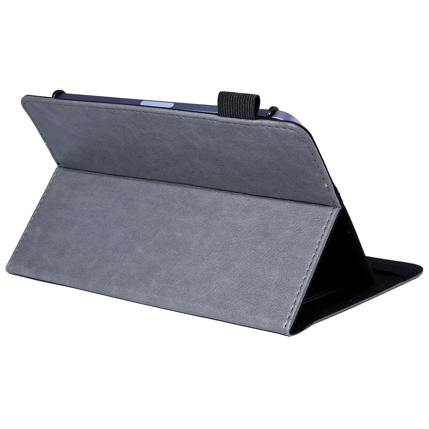 7-inch Tablet Leather Case Card Slots Stand Protective Cover - Grey