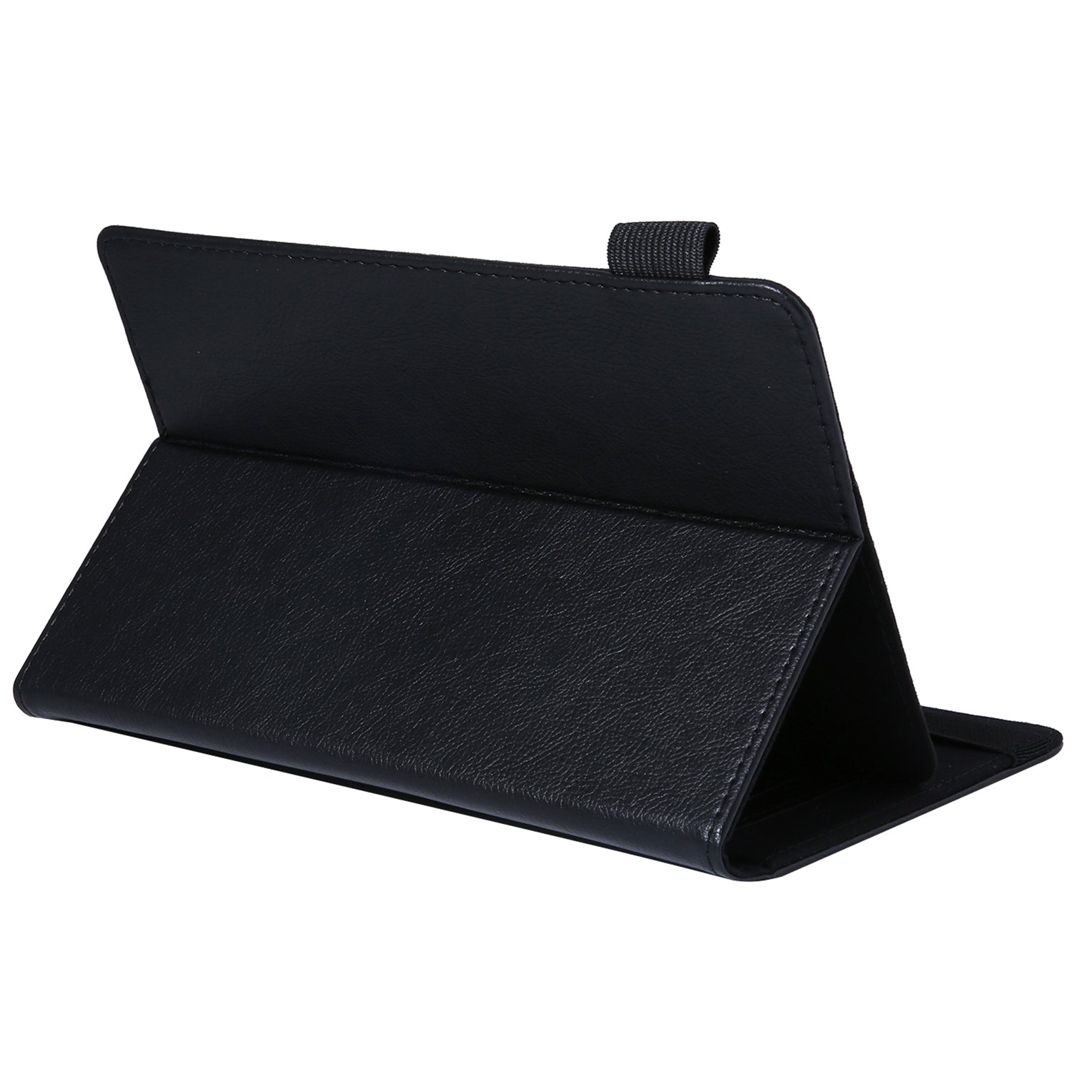 7-inch Tablet Leather Case Card Slots Stand Protective Cover - Black