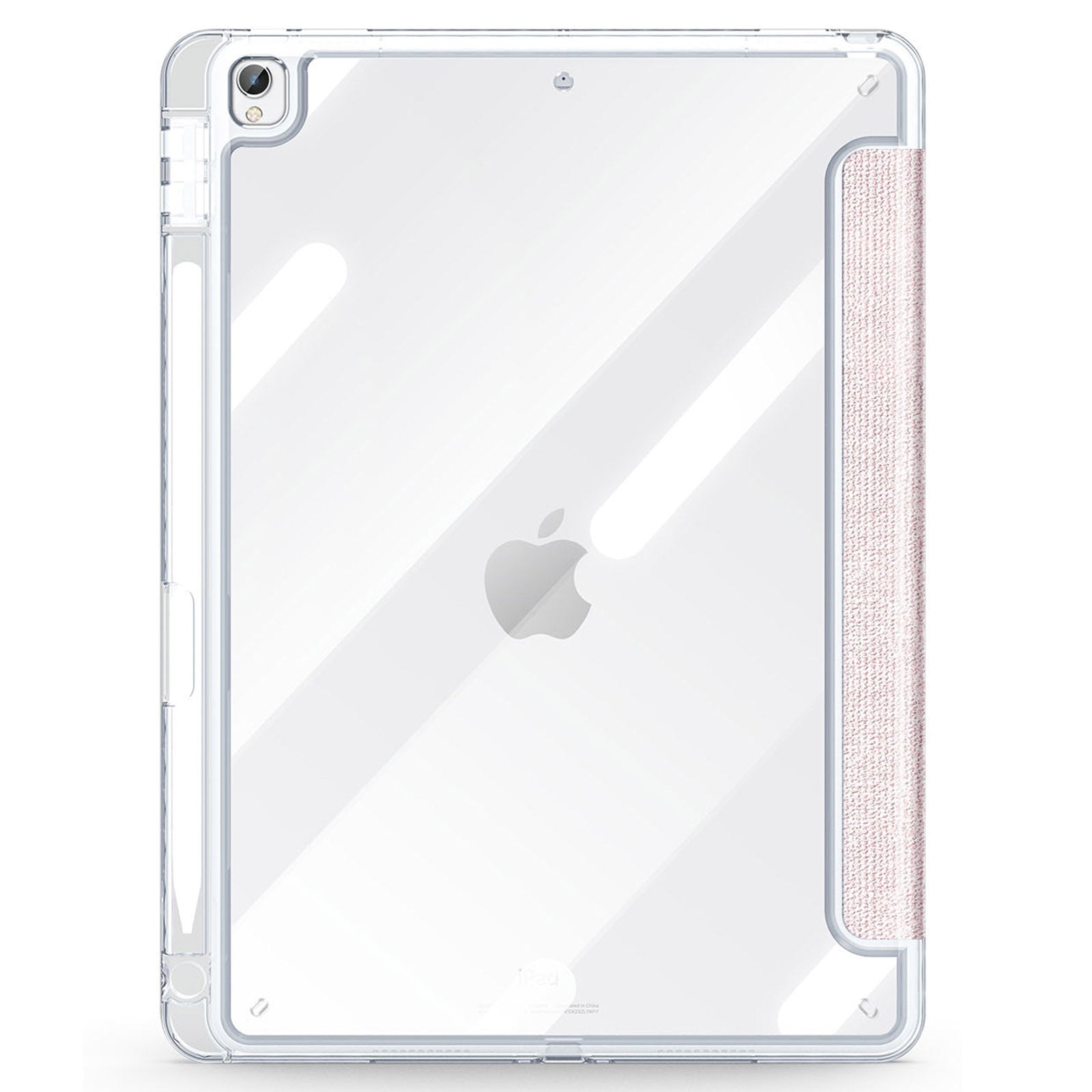 DUX DUCIS Unid Series For iPad 10.2 (2021) / (2020) / (2019) / iPad Air 10.5 inch (2019) / Pro 10.5-inch (2017) Leather Case Clear Back Cover - Light Pink