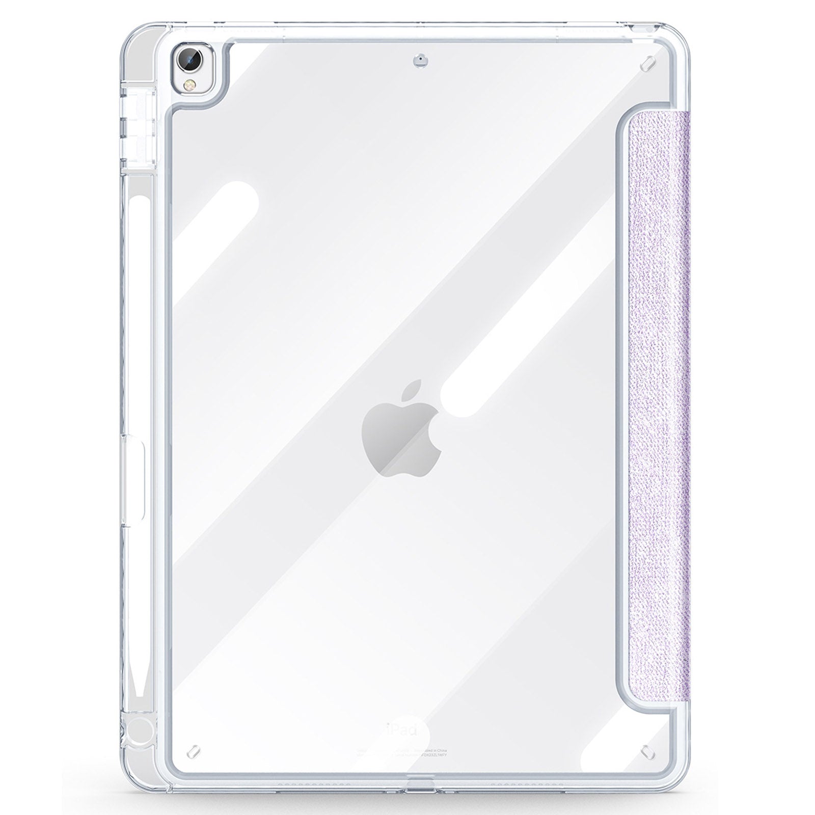 DUX DUCIS Unid Series For iPad 10.2 (2021) / (2020) / (2019) / iPad Air 10.5 inch (2019) / Pro 10.5-inch (2017) Leather Case Clear Back Cover - Light Purple