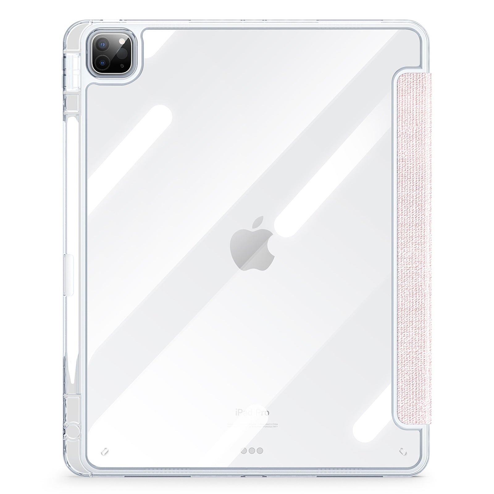 DUX DUCIS Unid Series For iPad Pro 11 (2020) (2021) (2022) / Air 11 (2024) / Air (2022) / (2020) Case Clear TPU+PC+Leather Cover - Light Pink