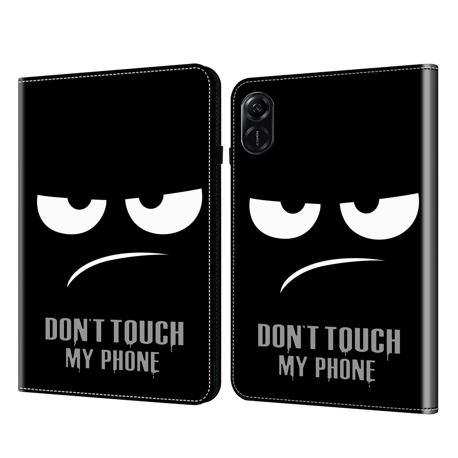 For Honor Pad X9 Case PU Leather Folio Stand Pattern Printing Tablet Cover - Don't Touch My Phone
