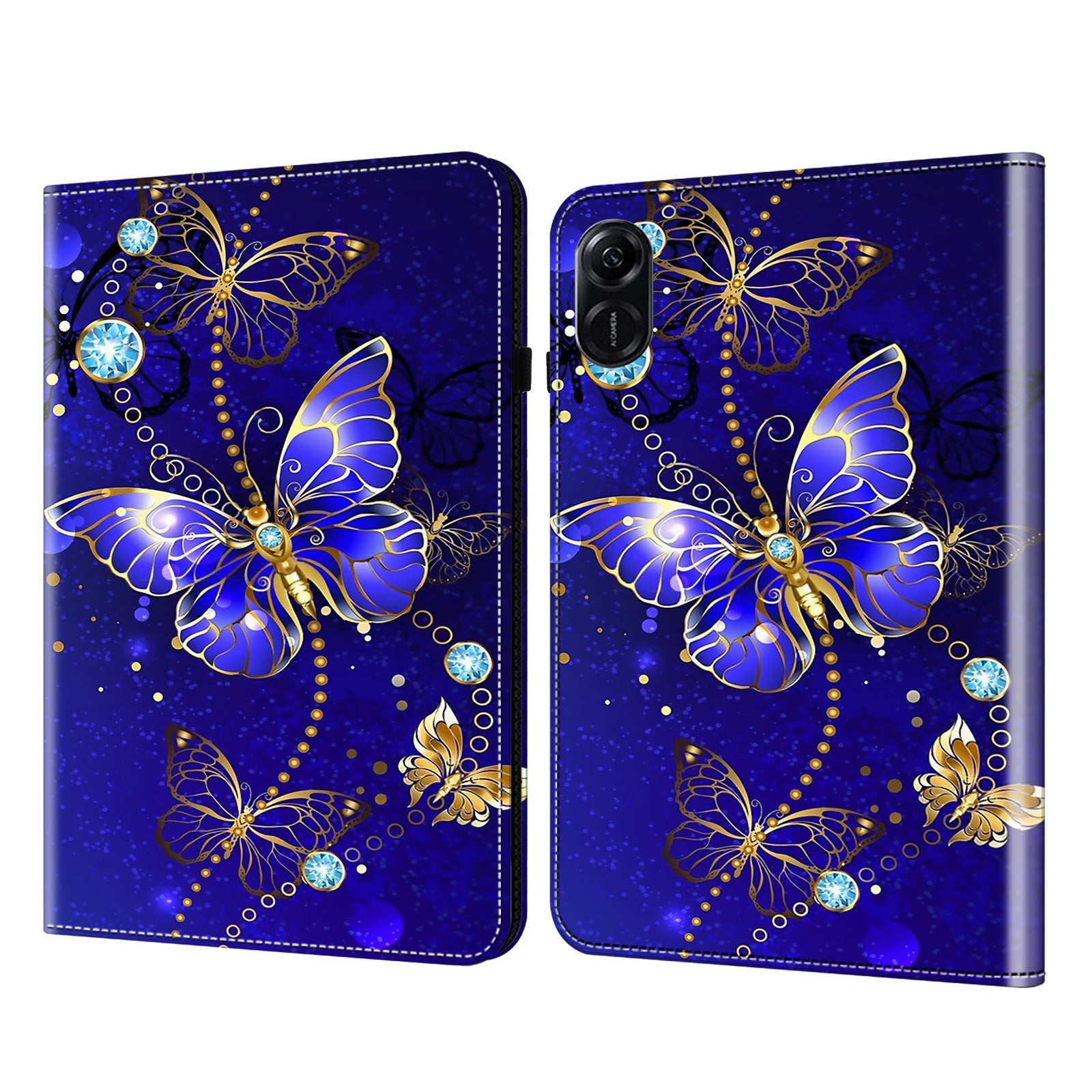 For Honor Pad X9 Case PU Leather Folio Stand Pattern Printing Tablet Cover - Butterfly