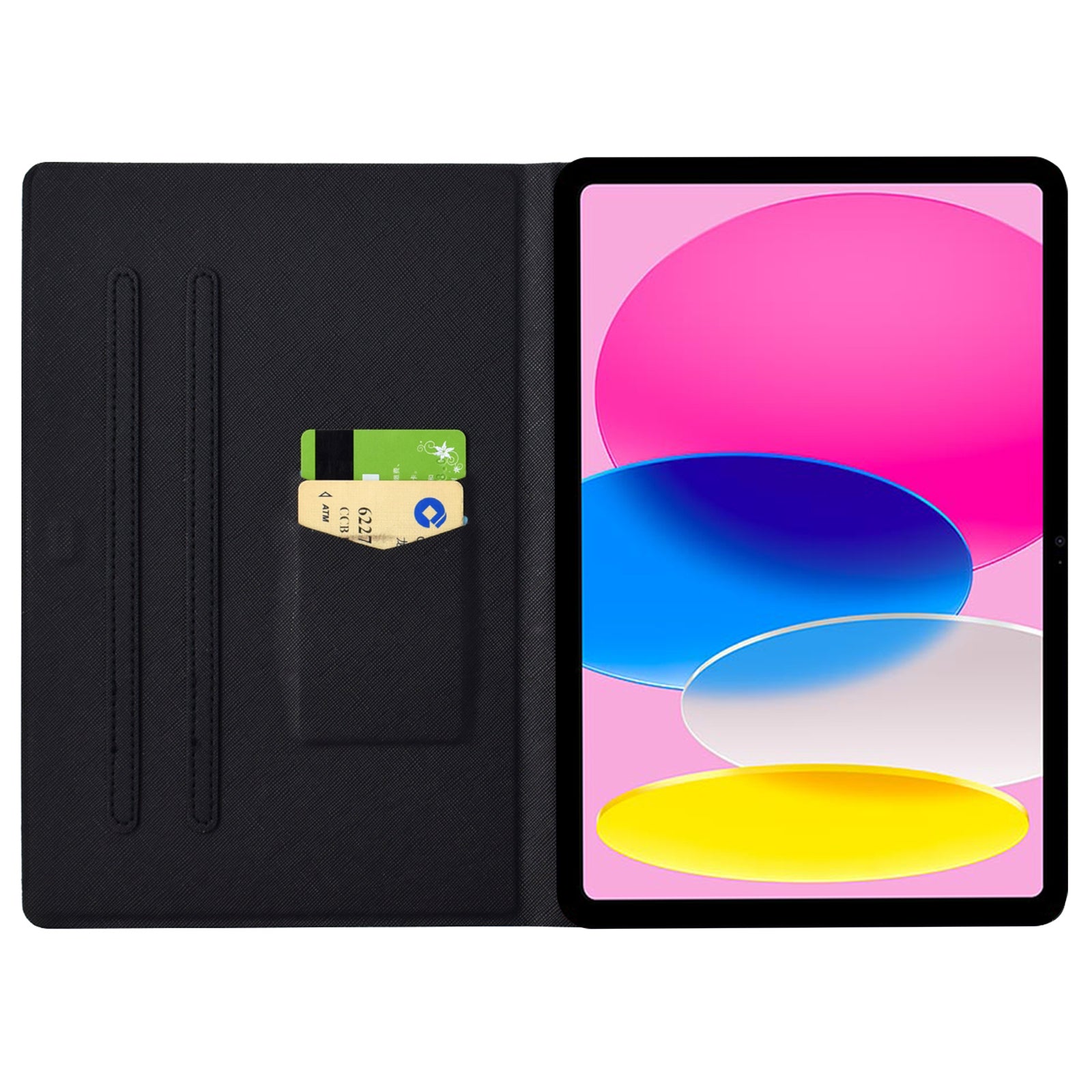 For iPad 10.2 (2020) / (2019) / iPad Air 10.5 inch (2019) Leather Case Pattern Print Card Slots Tablet Cover - Petal