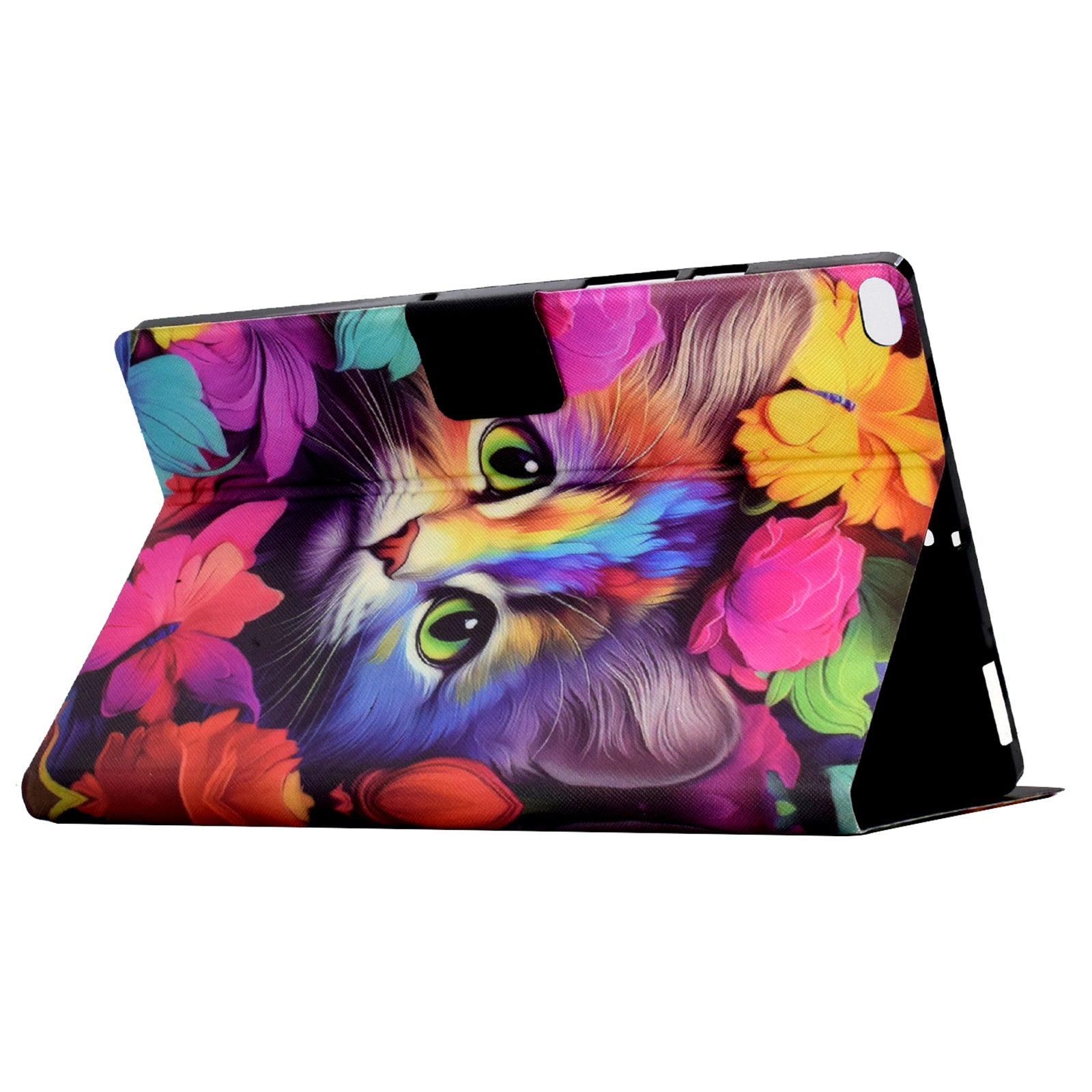 For iPad Mini / Mini 2 / mini 3 / mini 4 / mini (2019) 7.9 inch Case PU Leather Pattern Printed Cover with Card Holder - Rose Cat