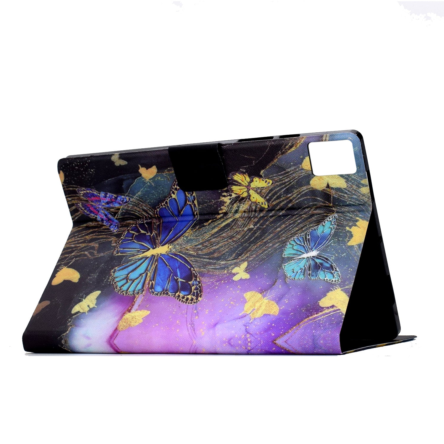 For Lenovo Tab M11 / Xiaoxin Pad 11 2024 Case Pattern Printing PU Leather Tablet Cover - Golden Butterflies