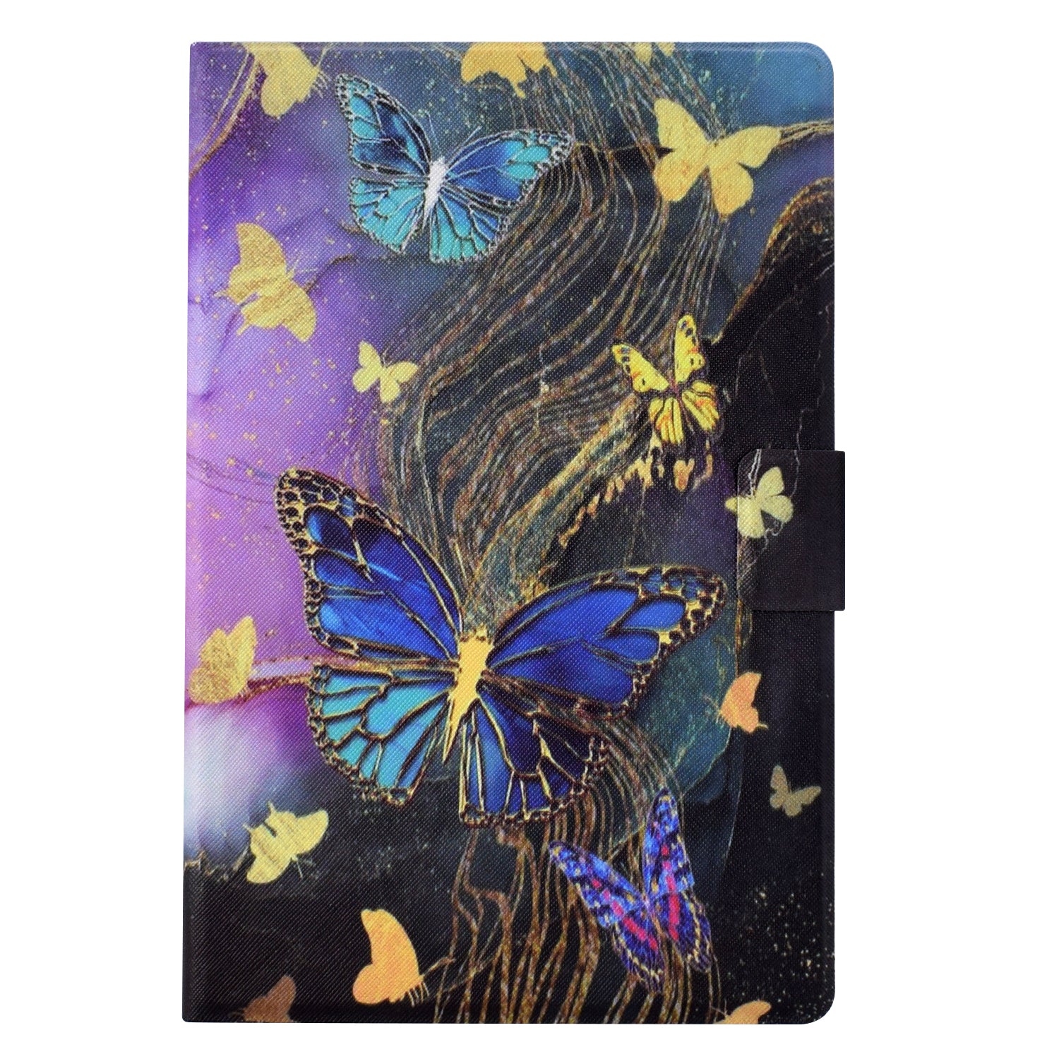 For Lenovo Tab M11 / Xiaoxin Pad 11 2024 Case Pattern Printing PU Leather Tablet Cover - Golden Butterflies