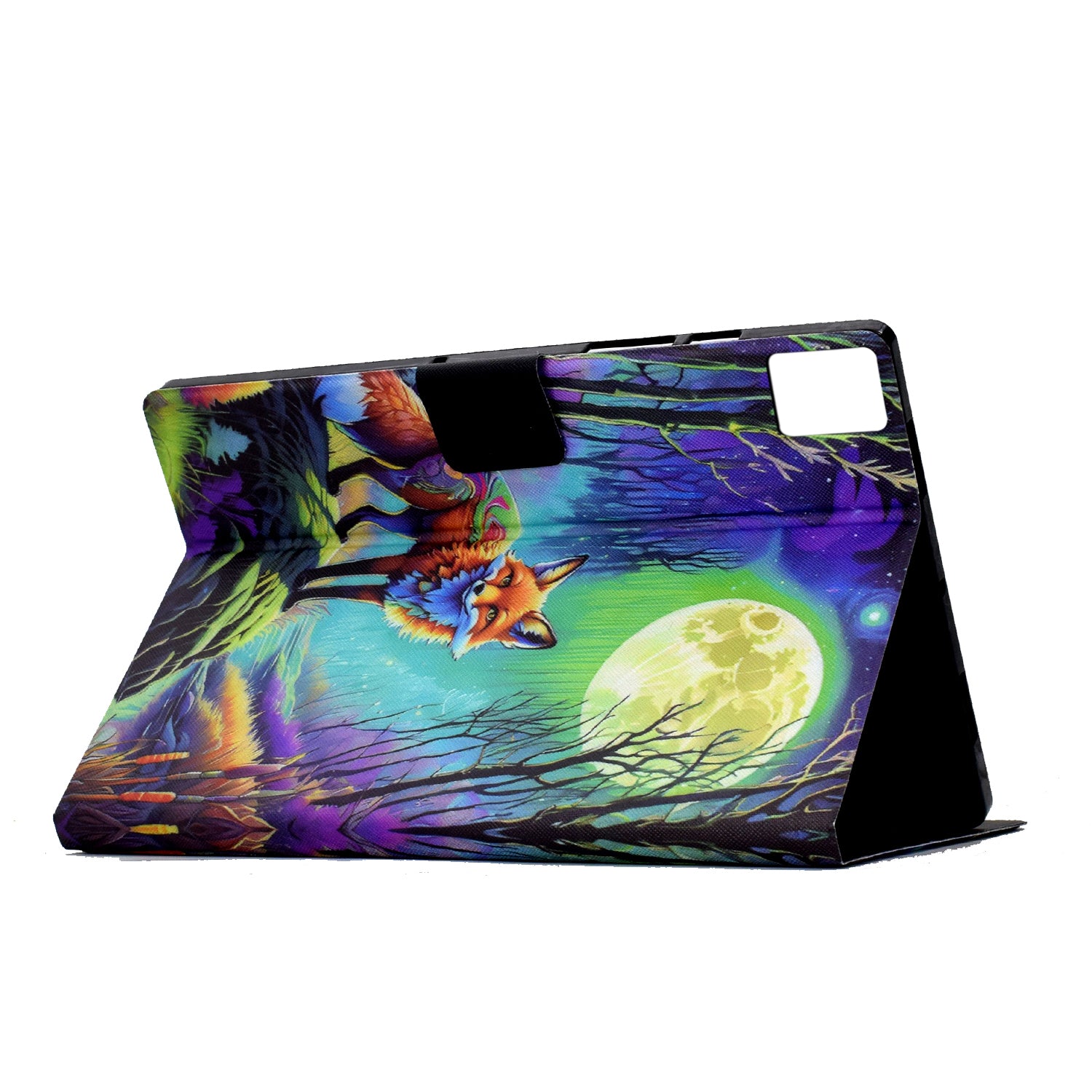 For Lenovo Tab M11 / Xiaoxin Pad 11 2024 Case Pattern Printing PU Leather Tablet Cover - Moonlight Fox