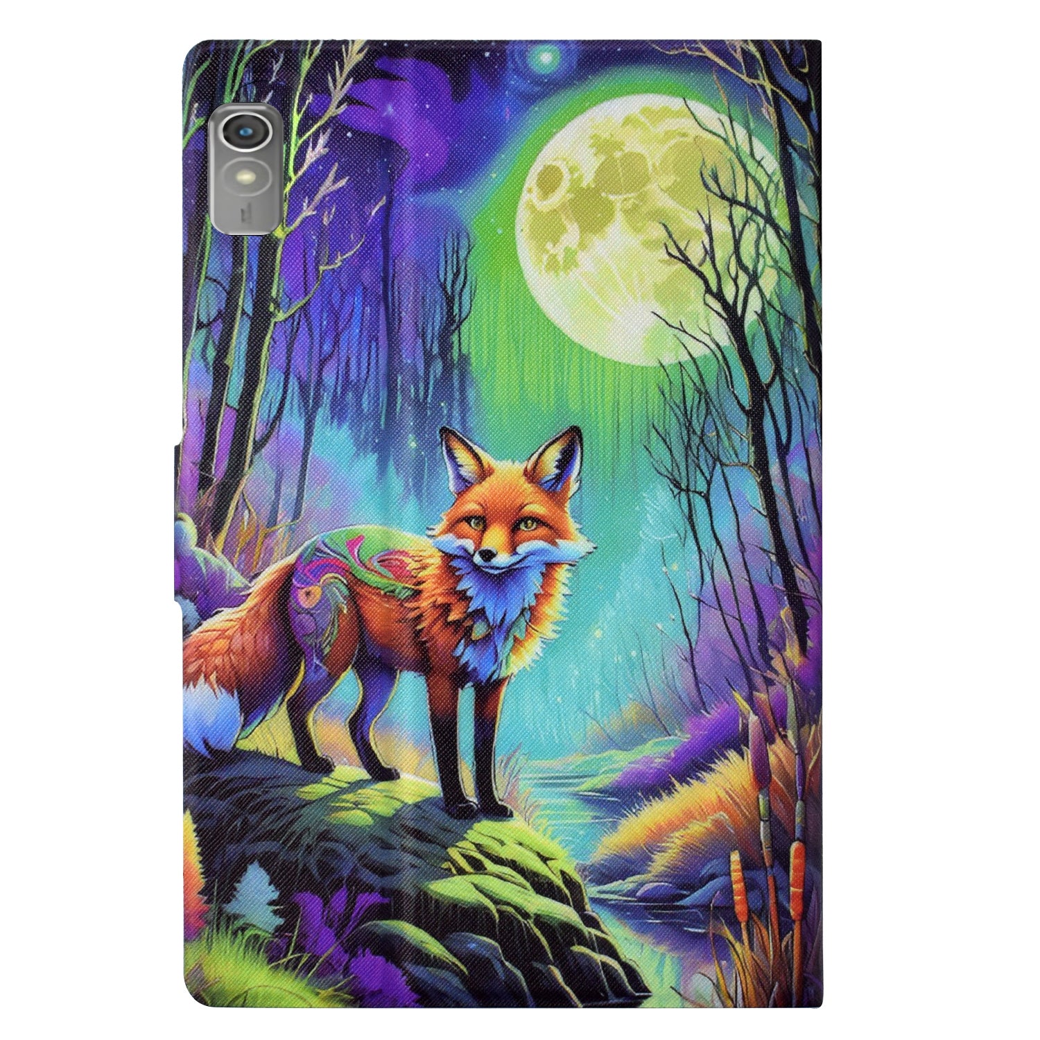 For Lenovo Tab P11 Gen 2 / Xiaoxin Pad Plus (2023) Case Card Slot Leather Stand Tablet Cover - Moonlight Fox