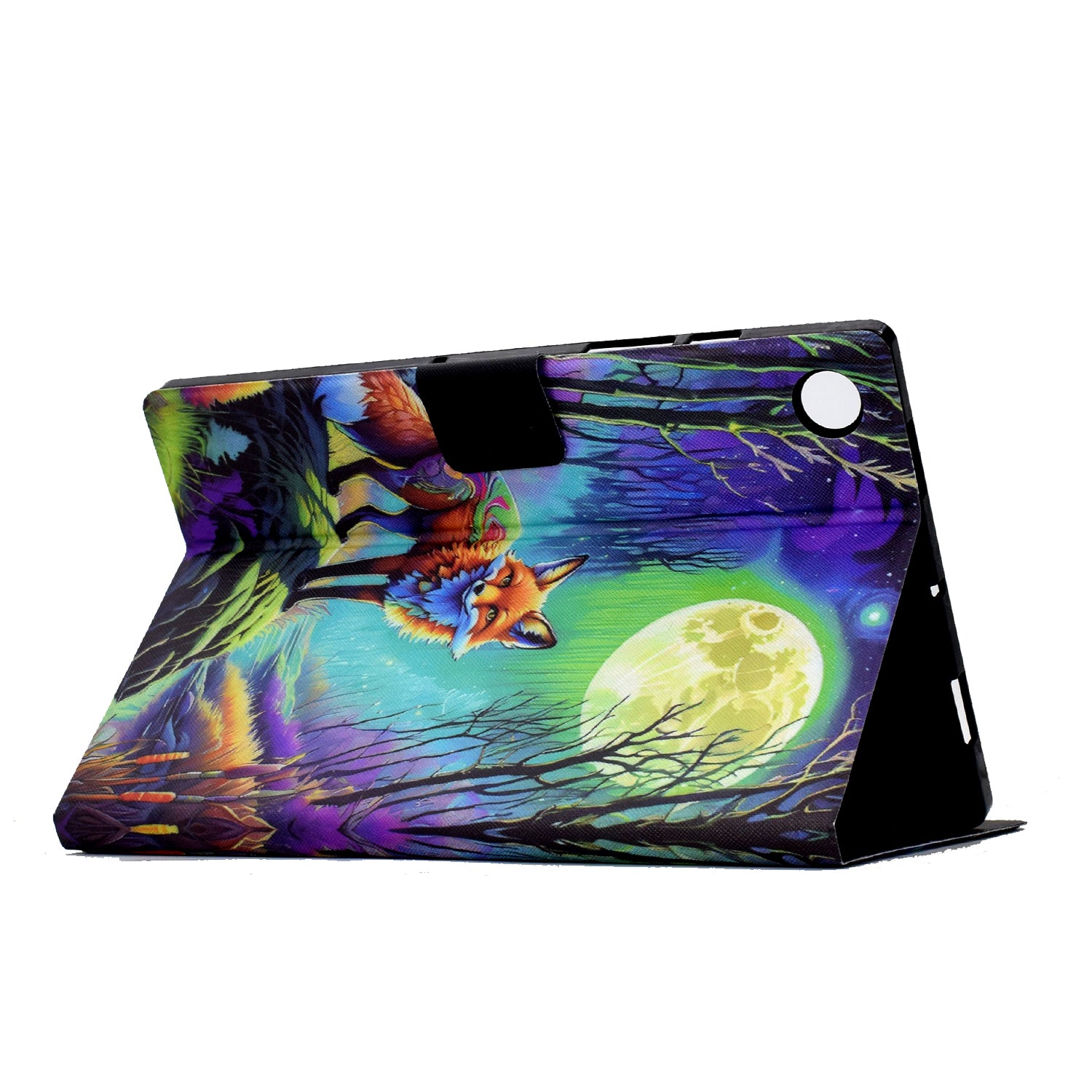 For Lenovo Tab M10 (Gen 3) Leather Tablet Case Pattern Printing Card Slot Stand Cover - Moonlight Fox