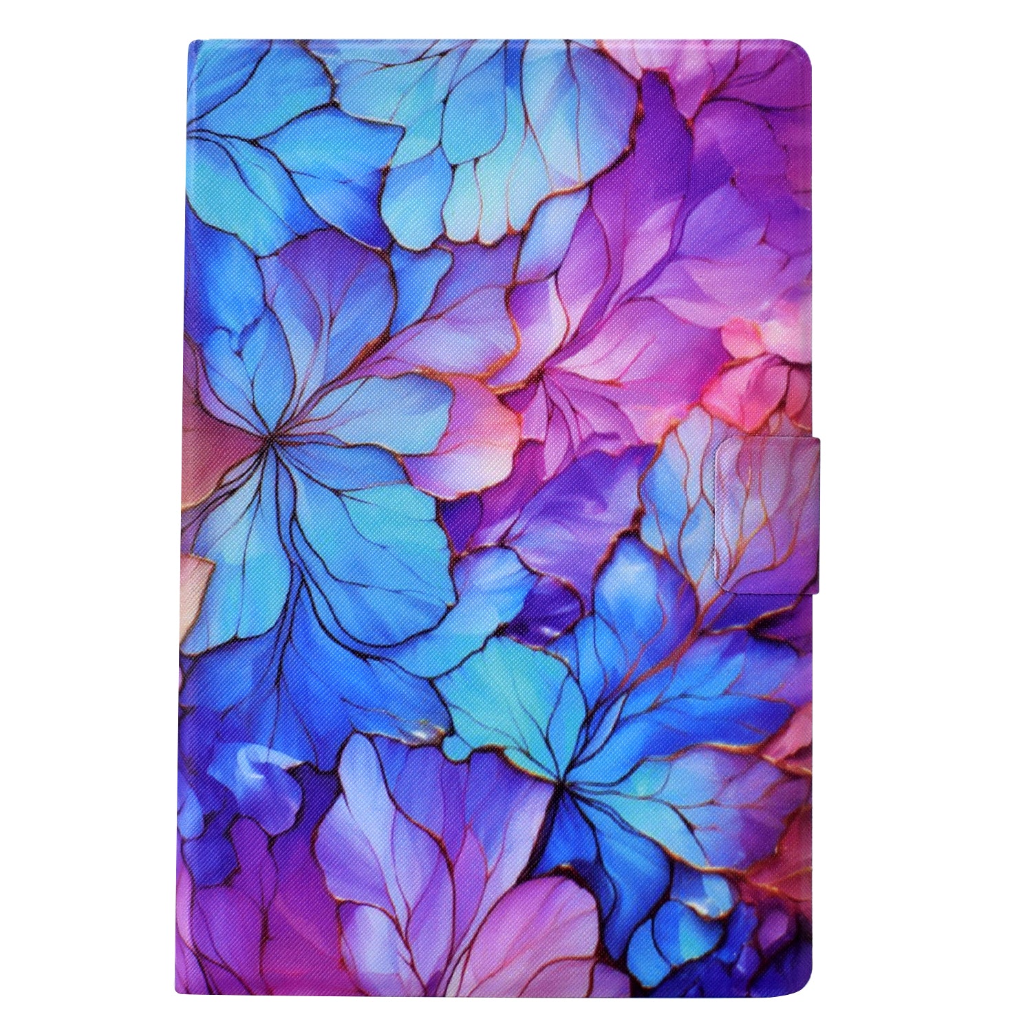 For Lenovo Tab M10 Plus (3rd Gen) Case Pattern Printed PU Leather Tablet Smart Cover with Card Holder - Petal