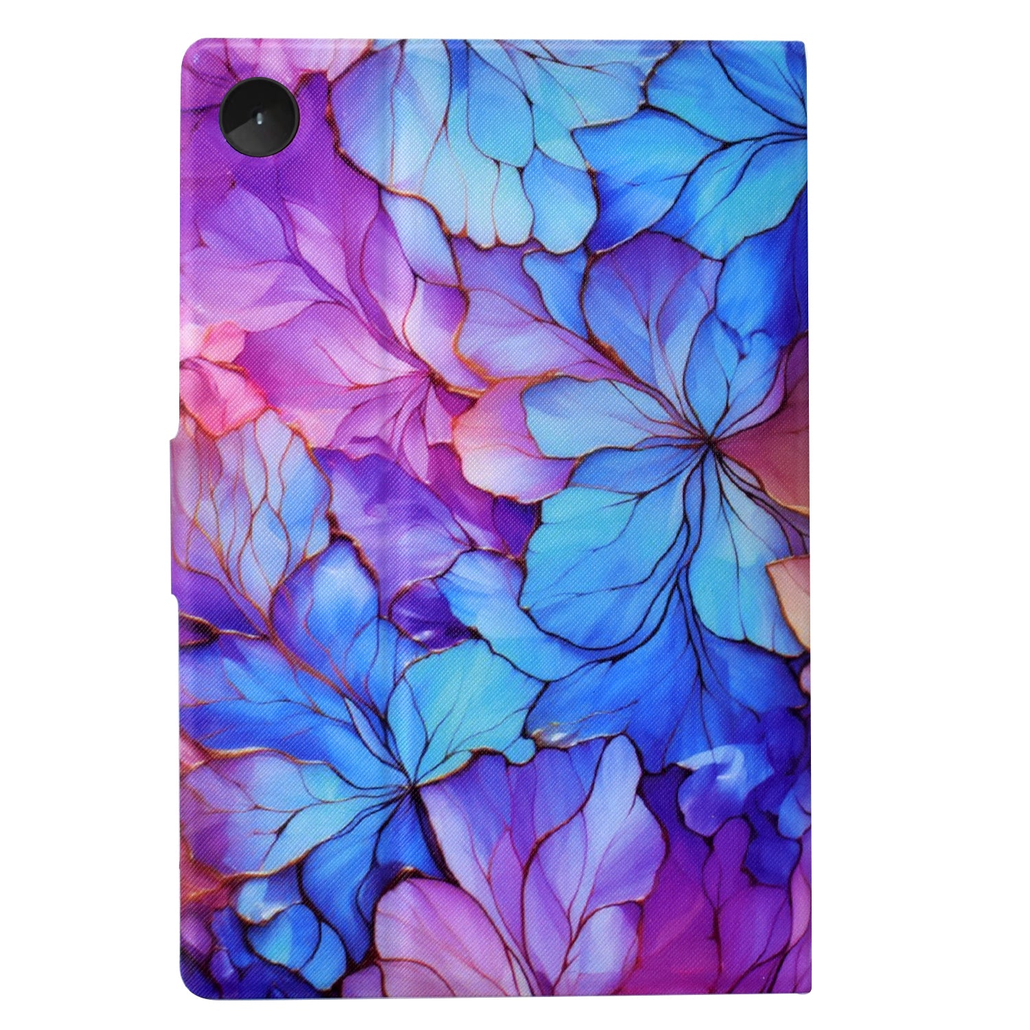 For Lenovo Tab M10 Plus (3rd Gen) Case Pattern Printed PU Leather Tablet Smart Cover with Card Holder - Petal