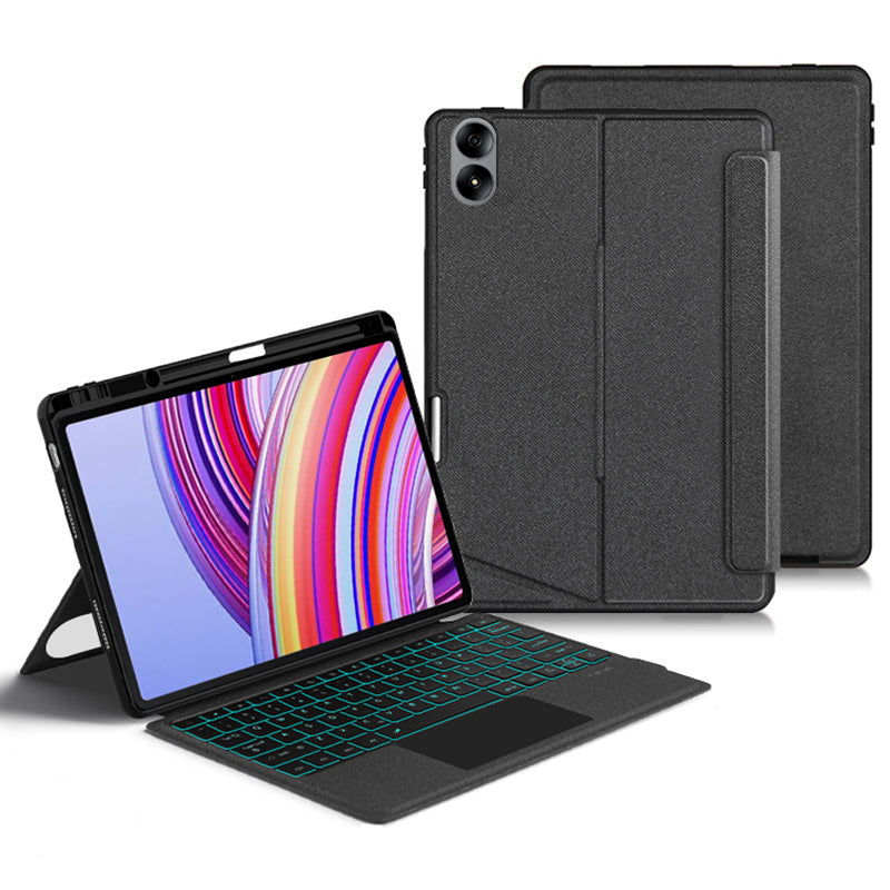 For Xiaomi Redmi Pad Pro Backlight Bluetooth Keyboard Case Tablet Leather Flip Cover