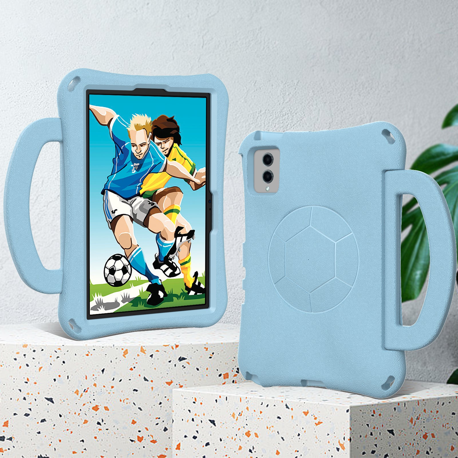 EVA Case for Samsung Galaxy Tab S7 / S8 / S9 / S9 FE / Xiaomi Pad 5 / Pad 5 Pro / Lenovo Tab M11 / Xiaoxin Pad 11 2024 , Kickstand Tablet Cover - Baby Blue