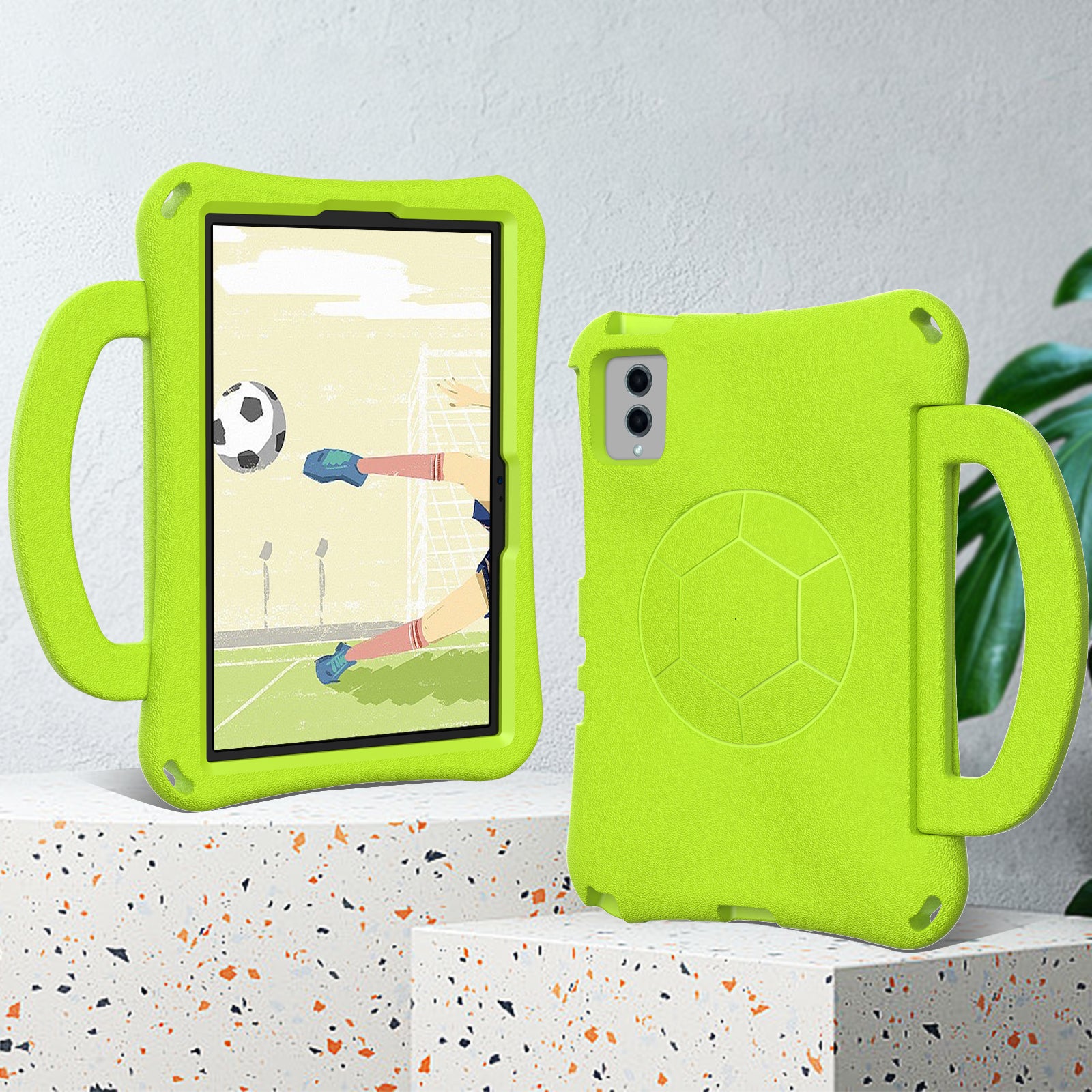 EVA Case for Samsung Galaxy Tab S7 / S8 / S9 / S9 FE / Xiaomi Pad 5 / Pad 5 Pro / Lenovo Tab M11 / Xiaoxin Pad 11 2024 , Kickstand Tablet Cover - Green