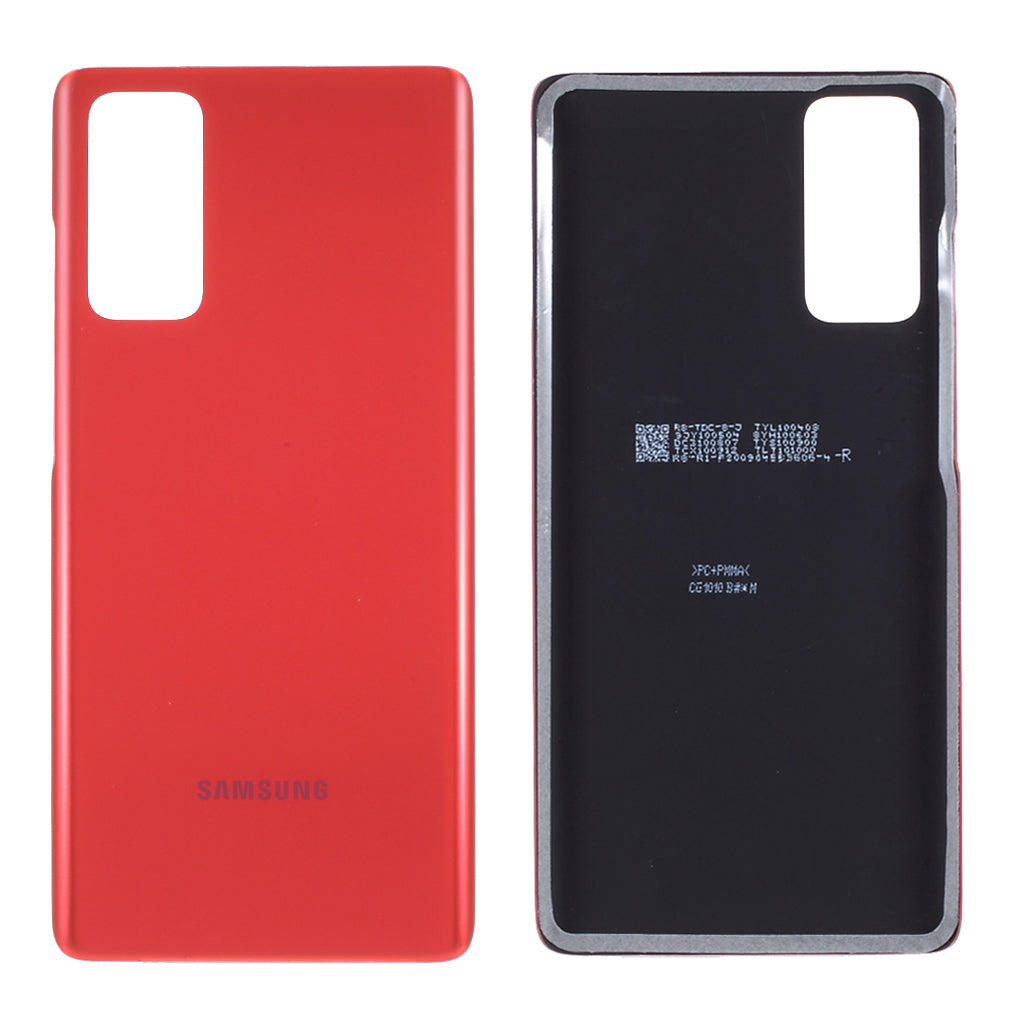 For Samsung Galaxy S20 FE / S20 Lite G780 G781 OEM Back Battery Housing Cover with Adhesive Sticker - Red