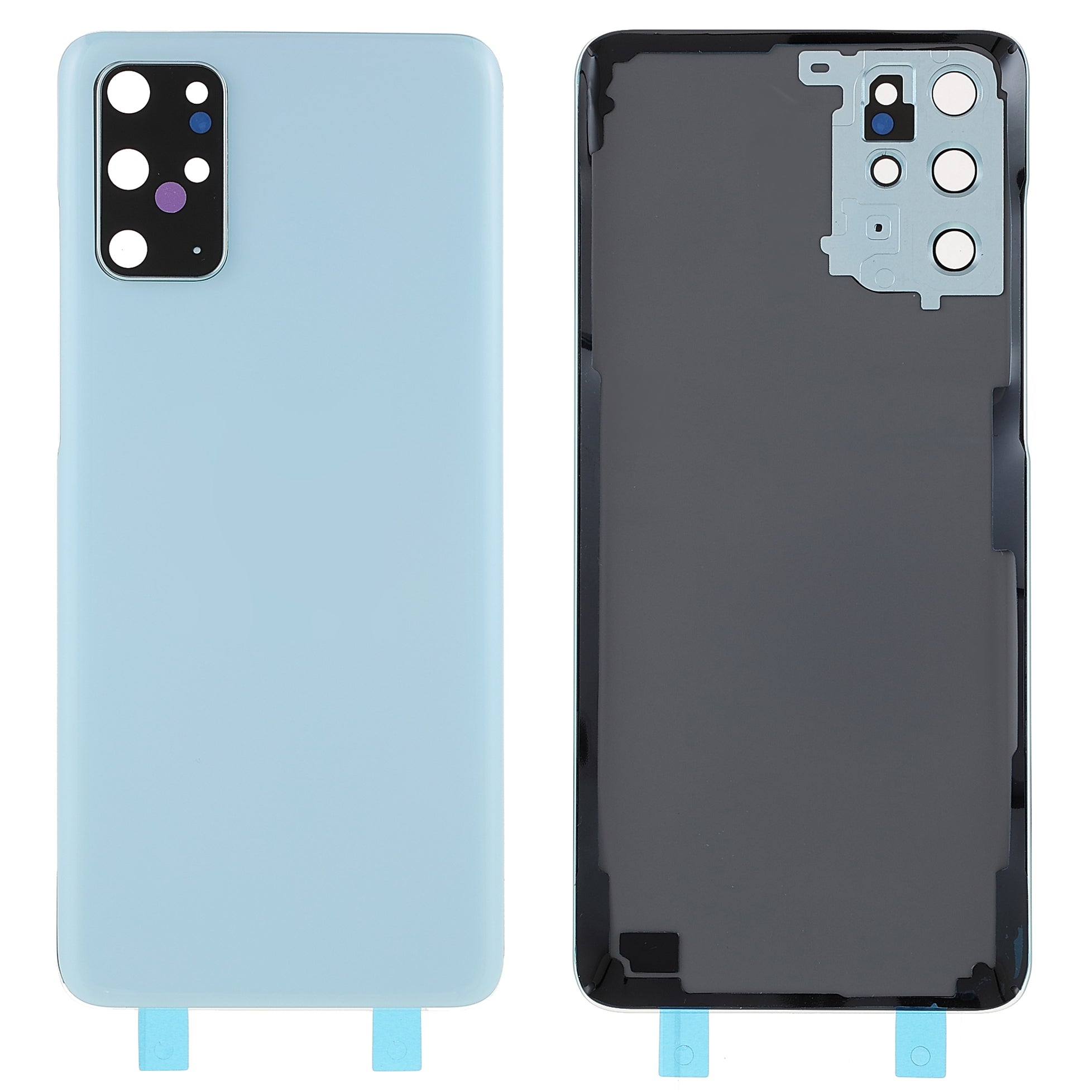 For Samsung Galaxy S20 Plus 4G Housing Battery Door Back Cover with Camera Ring Cover (without Logo) - Blue