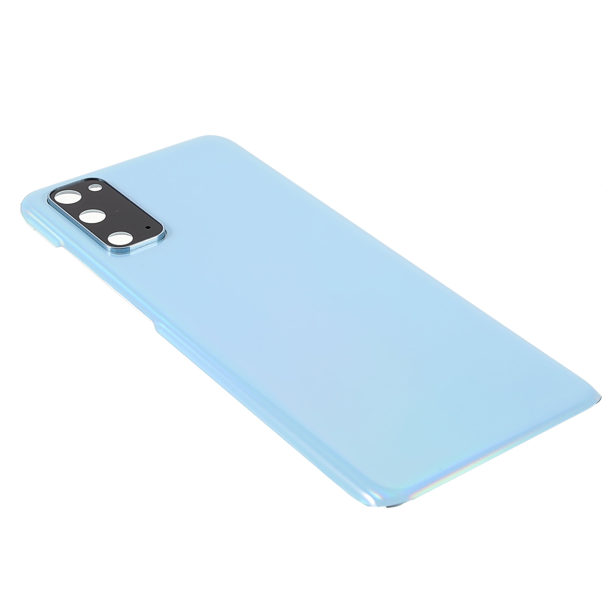 For Samsung Galaxy S20 Back Battery Housing Cover with Camera Ring Lens Cover Part (without Logo) - Blue