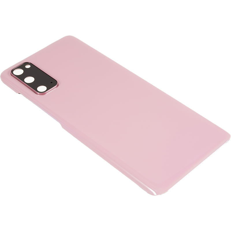 For Samsung Galaxy S20 4G Back Battery Housing Cover with Camera Ring Lens Cover Part (without Logo) - Pink