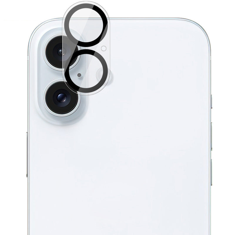 IMAK For iPhone 16 / 16 Plus Camera Lens Film Acrylic Lens Cap + Tempered Glass Lens Film