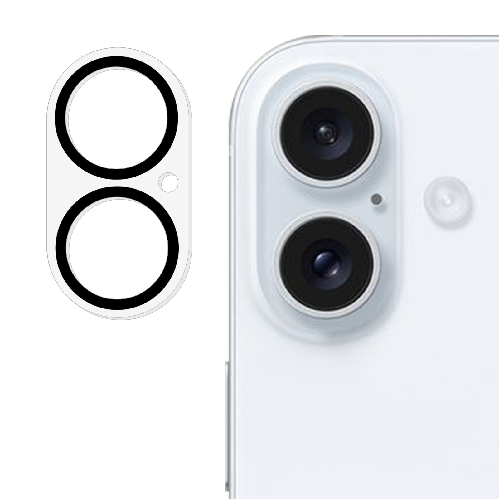 For iPhone 16 Plus Tempered Glass Camera Lens Protector Does Not Affect Night Shots