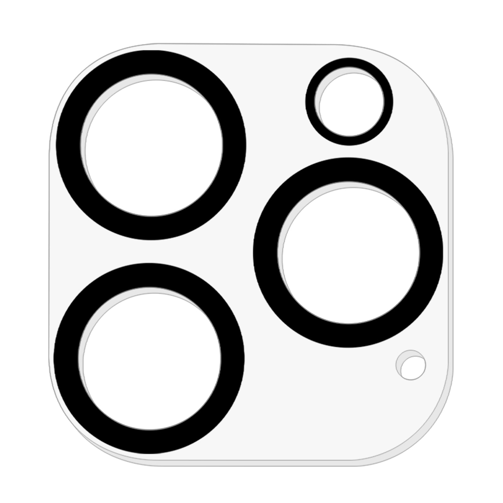 For iPhone 16 Pro Max Camera Lens Protector Tempered Glass Lens Film Built-In Black Circles